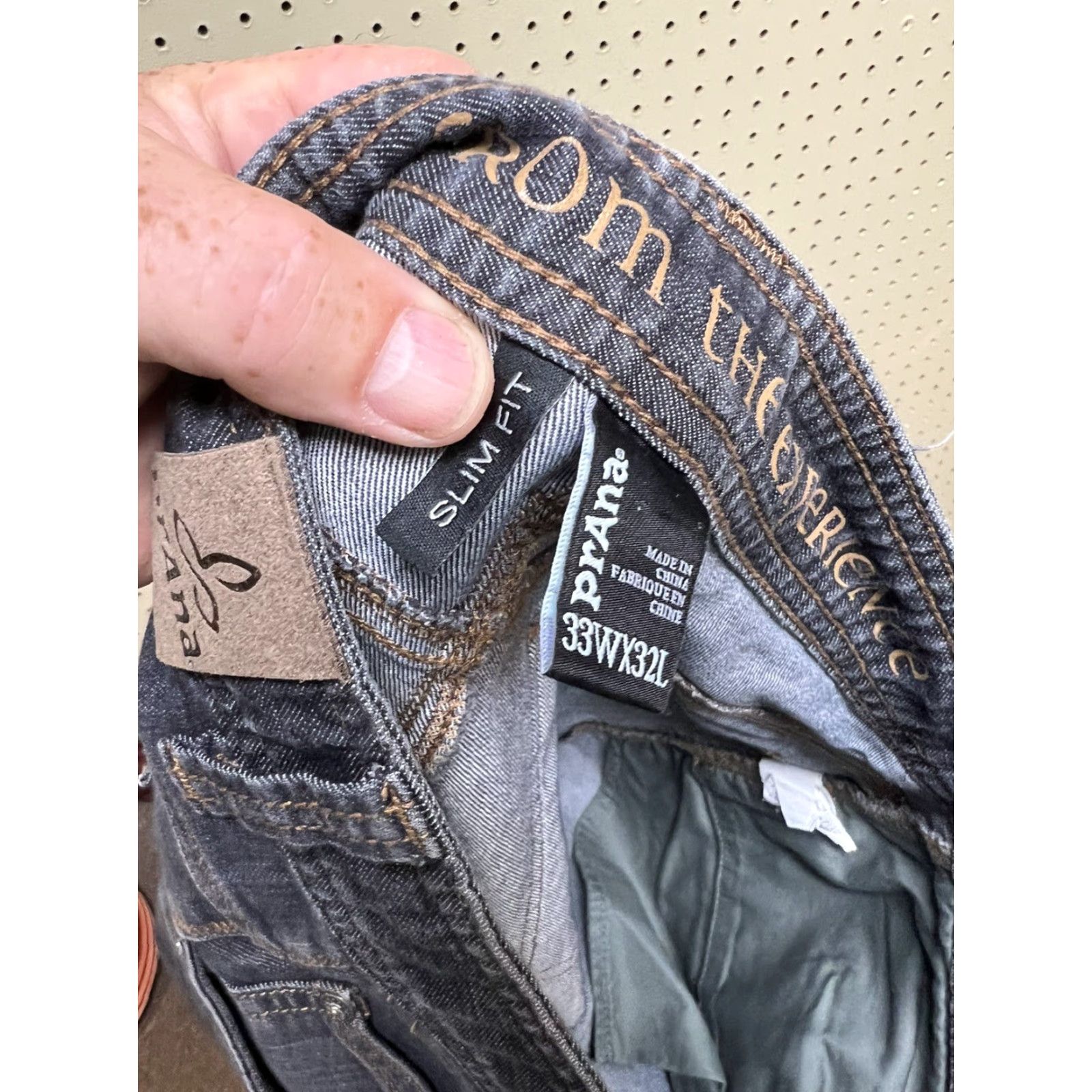 Prana Prana Jeans Denim Gray Slim Fit Straight Stretch Men's 33 x 32 Regular Inseam 32 Shirt? Size US 33 - 5 Thumbnail