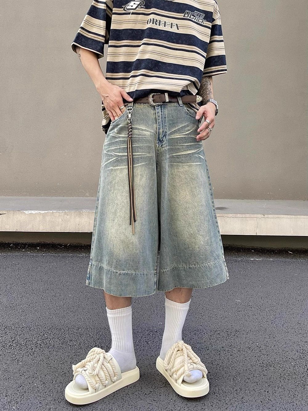 Vintage Jorts Distressed Jeans