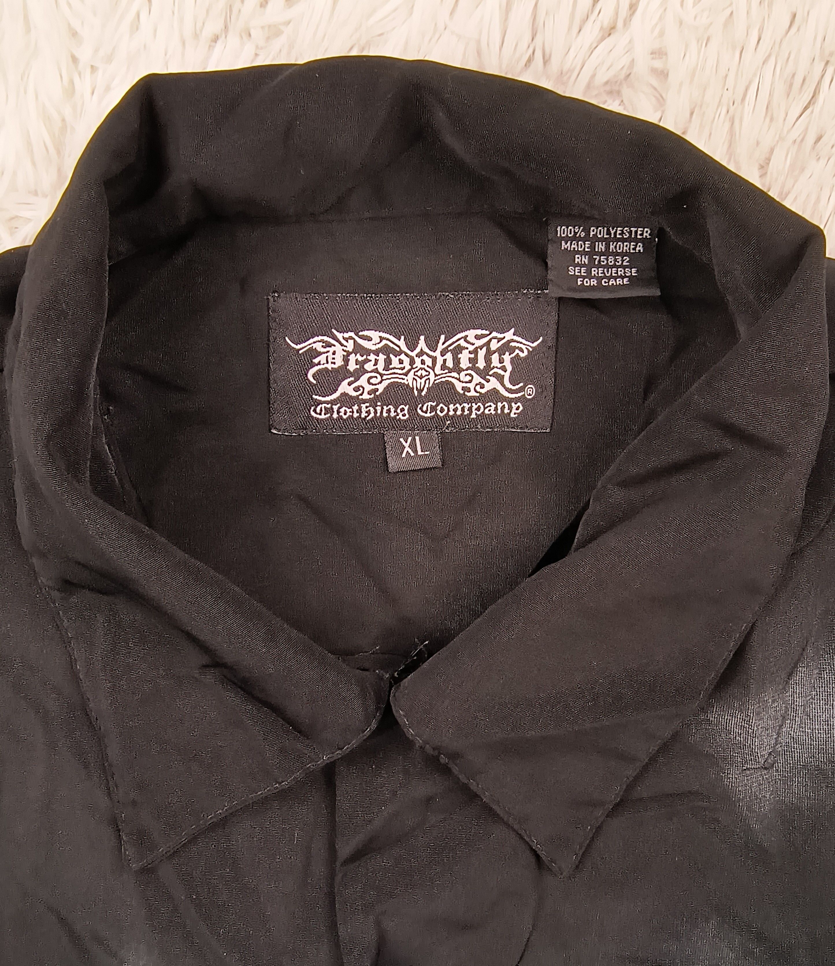 Dragonfly Vintage biker dogs 90s button up shirt Size US XL / EU 56 / 4 - 5 Thumbnail
