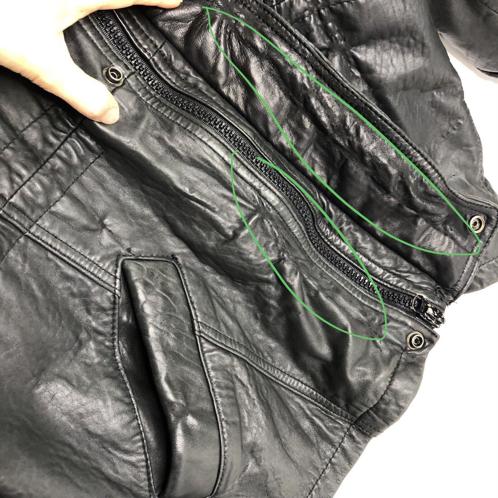 Andrew Marc Andrew Marc Black Soft Leather Jacket Sz L Elbow Patches Size US L / EU 52-54 / 3 - 6 Thumbnail