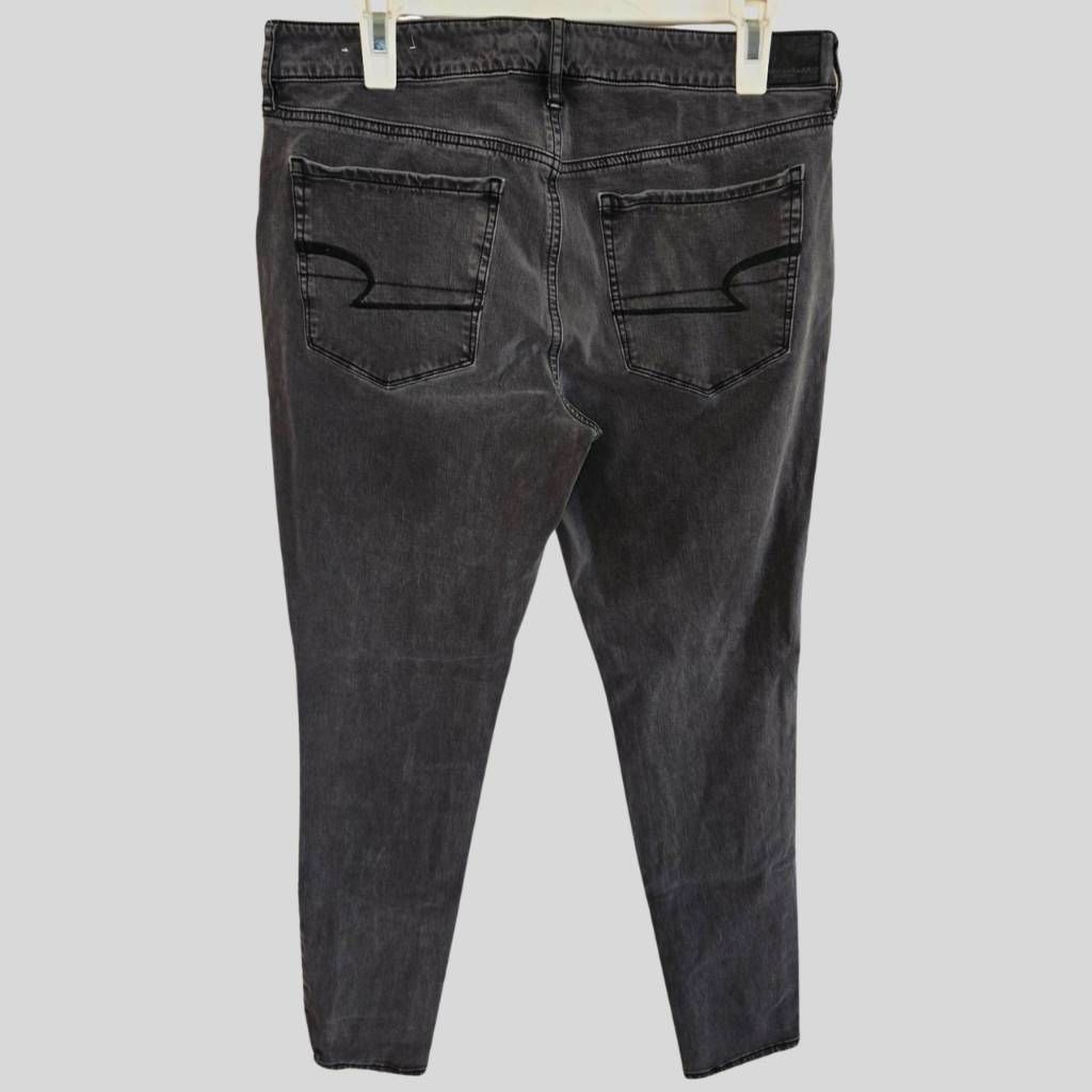 American Eagle Outfitters American Eagle Women’s Black Hi-Rise Jegging Jeans Size 12 S Size 34" / US 12 / IT 48 - 2 Thumbnail