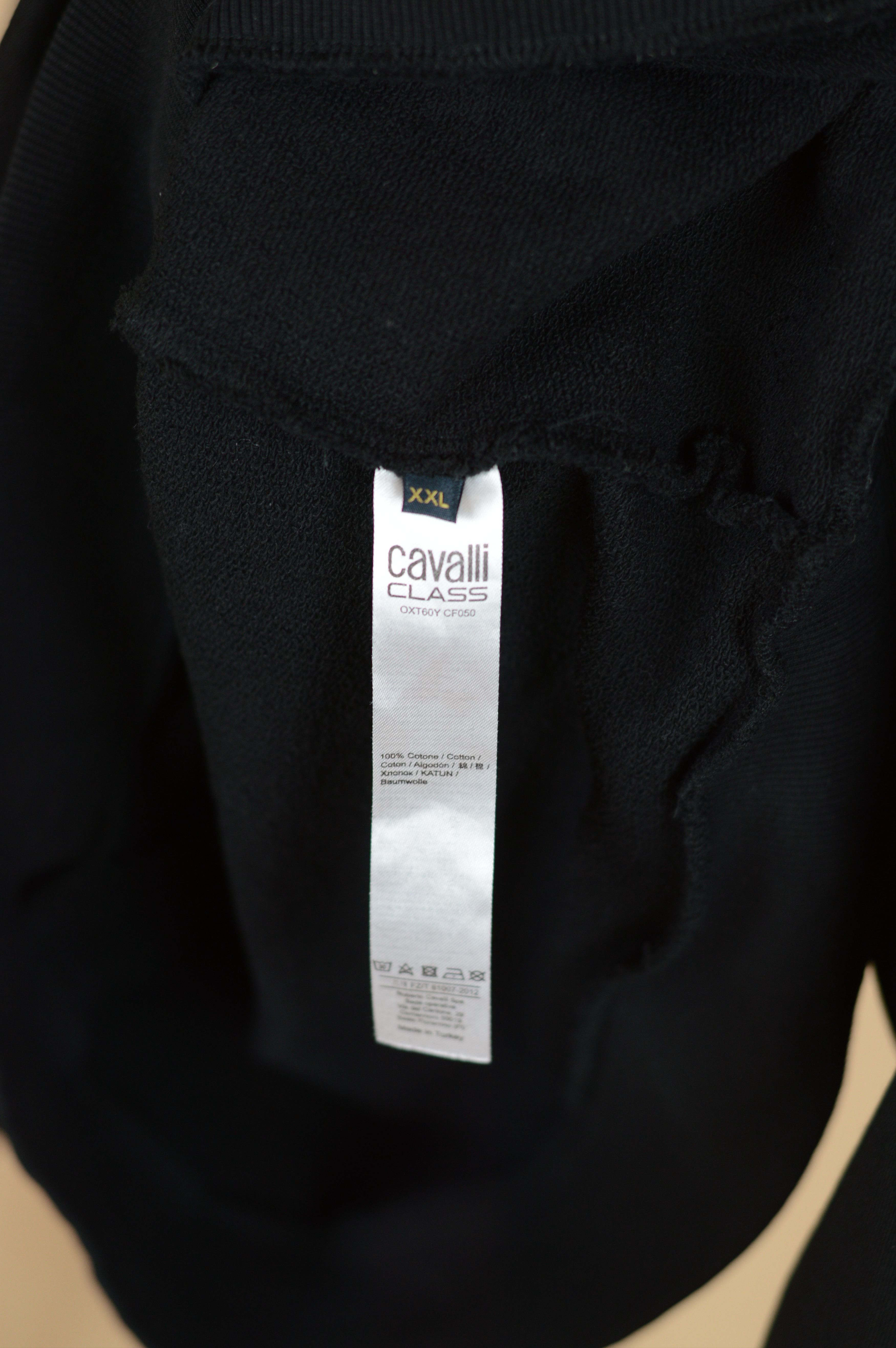 Cavalli Class × Just Cavalli Cavalli Class Flower Print Black Sweatshirt Size XXL / US 16-18 / IT 52-54 - 5 Thumbnail