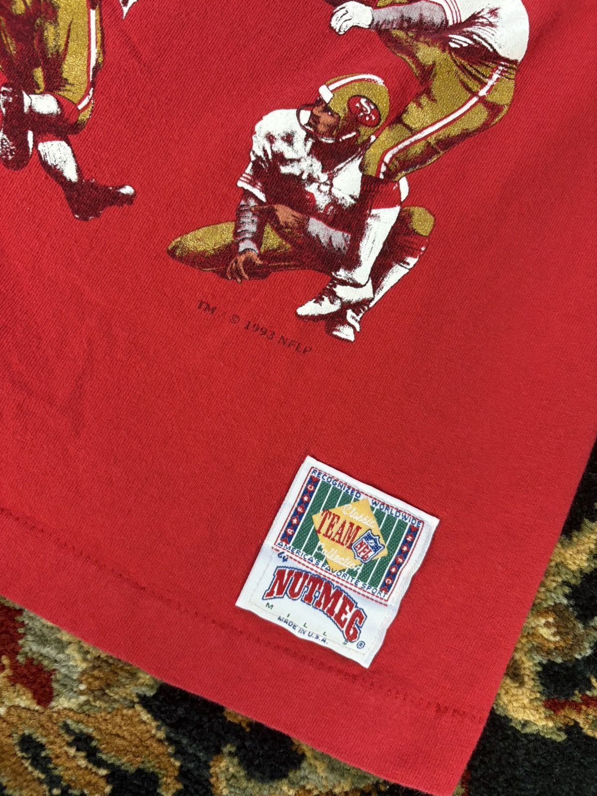 NFL × Nutmeg × Vintage Vintage 1993 San Francisco 49’rs Nutmeg T-Shirt Size US L / EU 52-54 / 3 - 3 Thumbnail