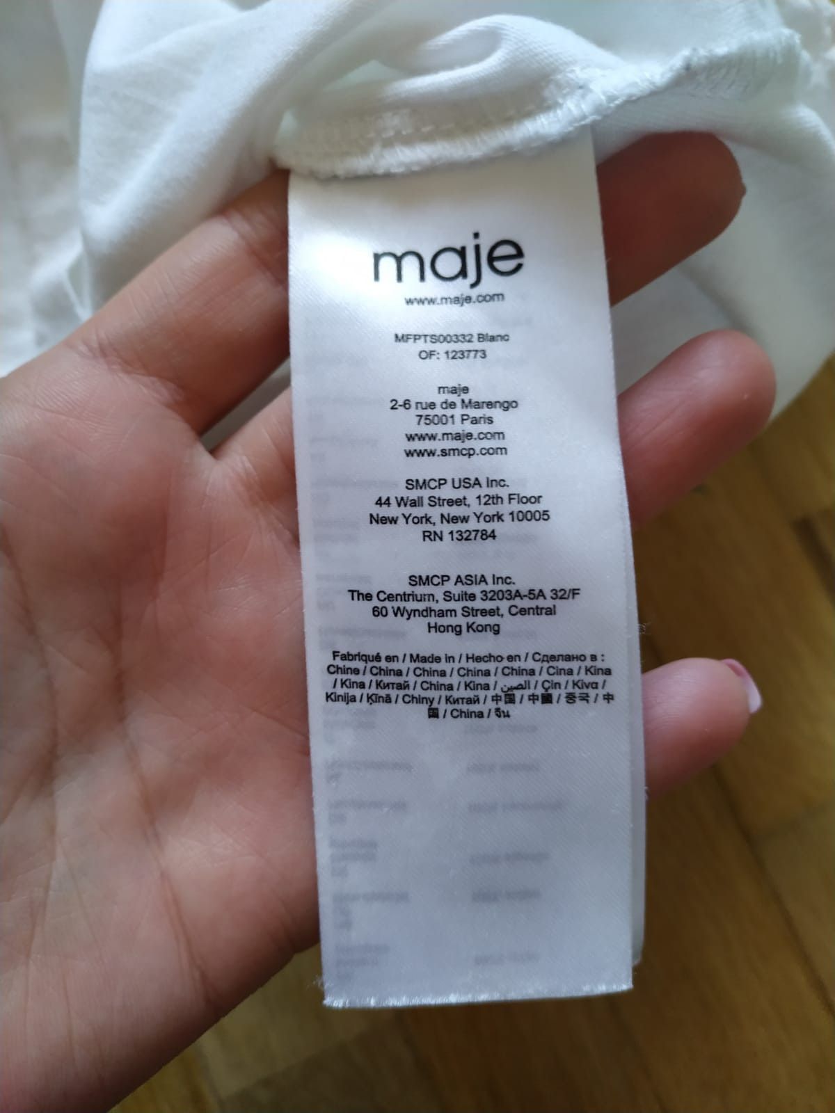 Maje White t-shirt Maje, S metal rings, tee, tshirt Size S / US 4 / IT 40 - 7 Thumbnail