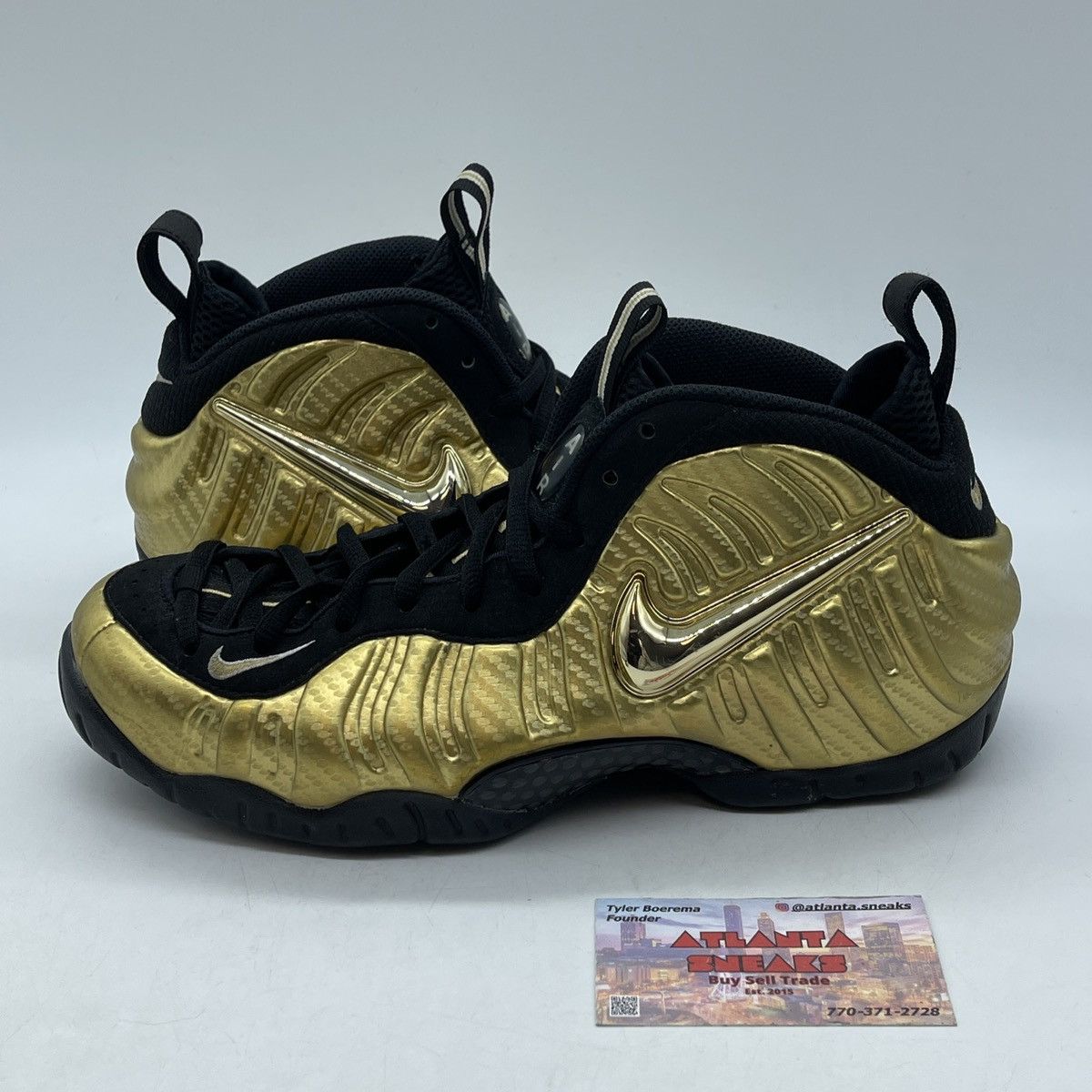 Nike Air foamposite metal gold Size US 8.5 / EU 41-42 - 1 Thumbnail