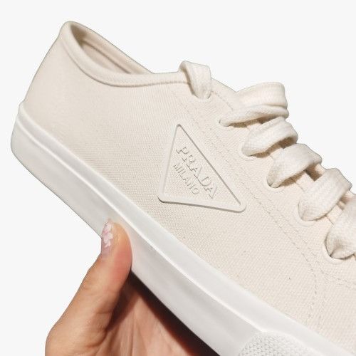 Prada o1mt1gz0526 Cotton Gabardine Sneakers in Light Beige Size US 9 / EU 42 - 2 Thumbnail