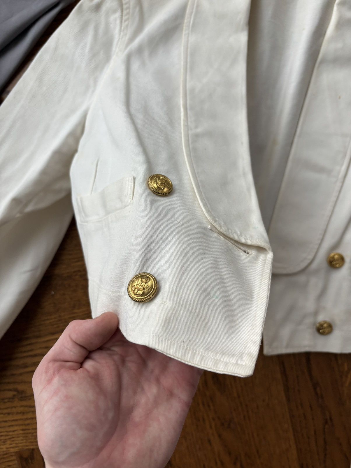 Vintage 1960s Vintage Royal Canadian Navy Service Blazer Cropped 50s Size XS / US 0-2 / IT 36-38 - 6 Thumbnail