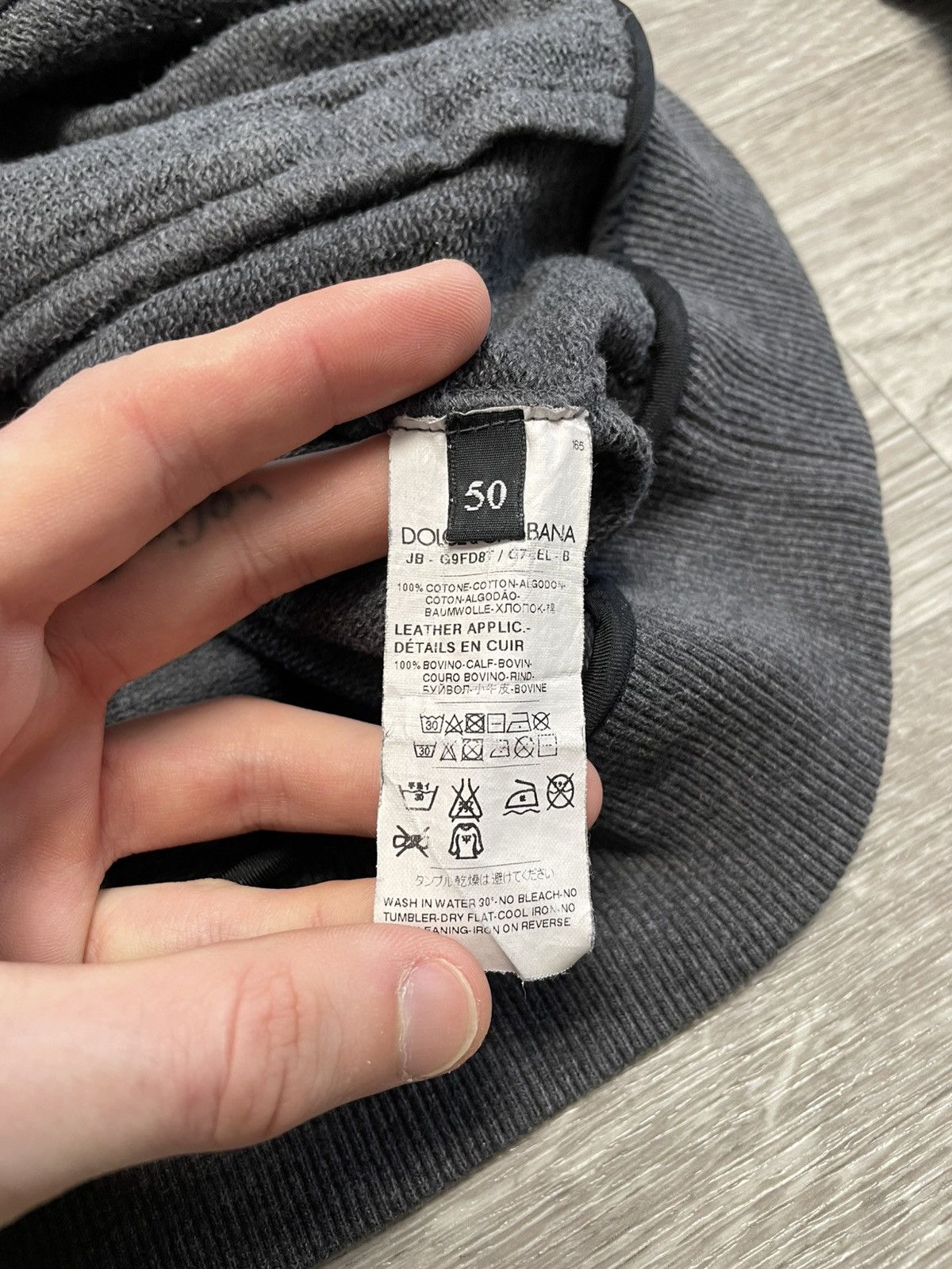 Dolce & Gabbana Dolce Gabbana Embroidered Crown Logo Zip-Up Hoodie Gray Size US L / EU 52-54 / 3 - 10 Thumbnail