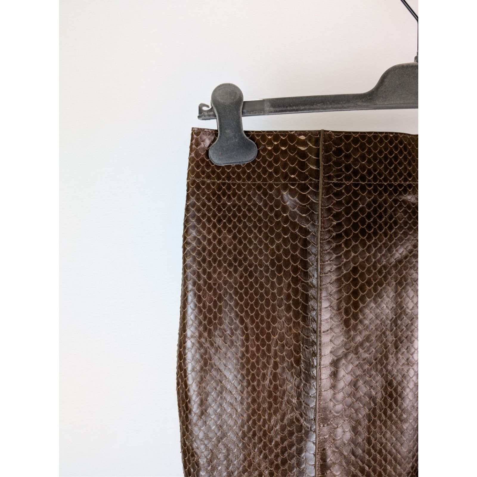 Bottega Veneta o1rshd1 Carved Leather Snake Trousers Pants in Nut Size US 32 / EU 48 - 14 Thumbnail