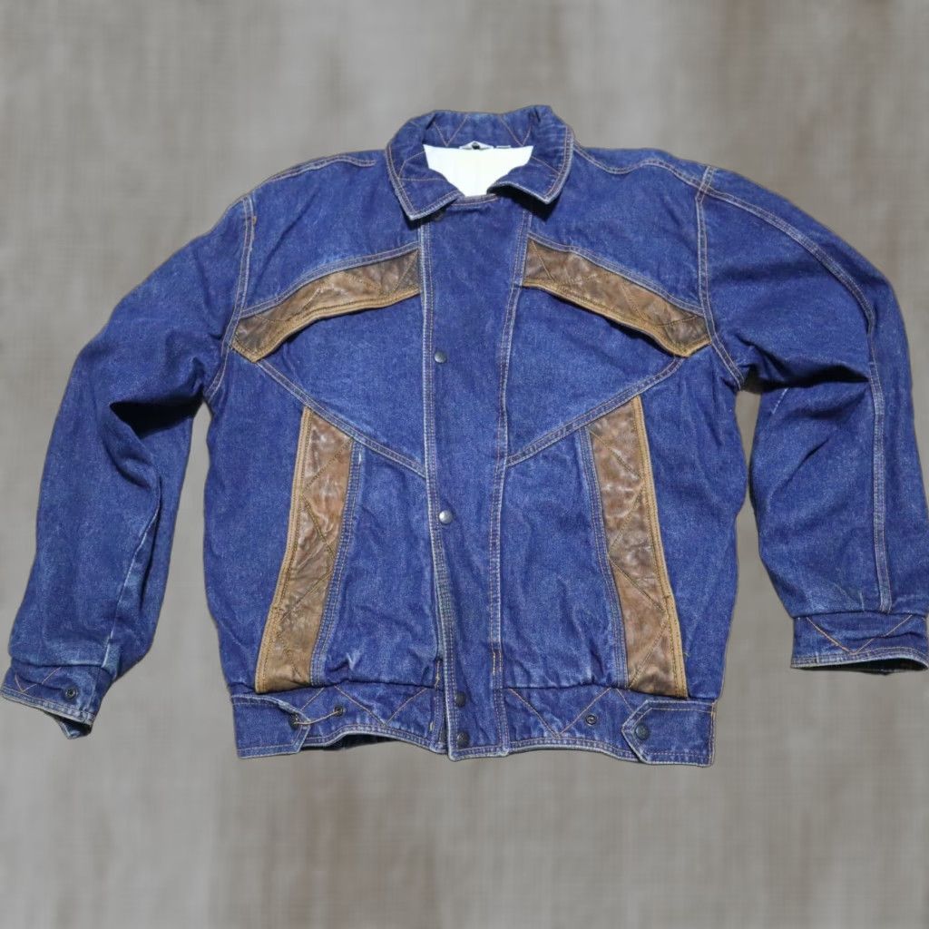 Vintage VINTAGE Canyon River Blues Denim Jacket Blue Wash Medium Unisex Adult Size US 31 - 1 Thumbnail