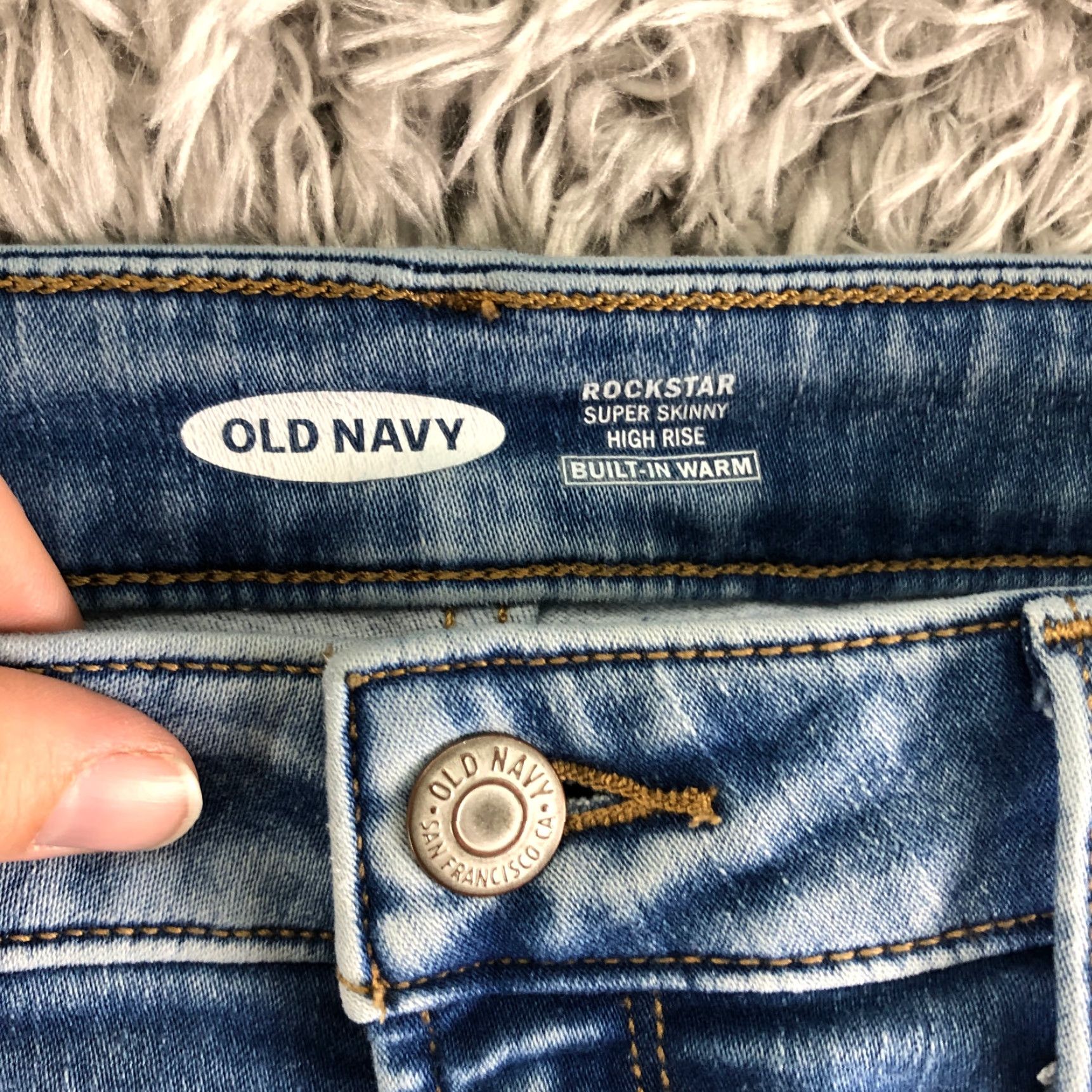Old Navy Old Navy Rockstar Womens Jeans Size 10 High Rise Skinny Medium Wash Blue Denim Size 32" / US 10 / IT 46 - 7 Thumbnail