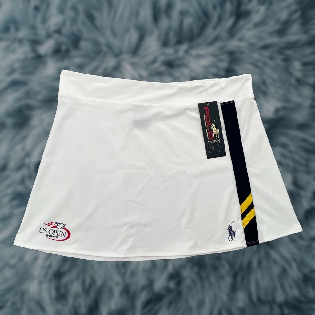 Polo Ralph Lauren Skirt Womens XL White US Open 2007 Tennis Pony Ladies