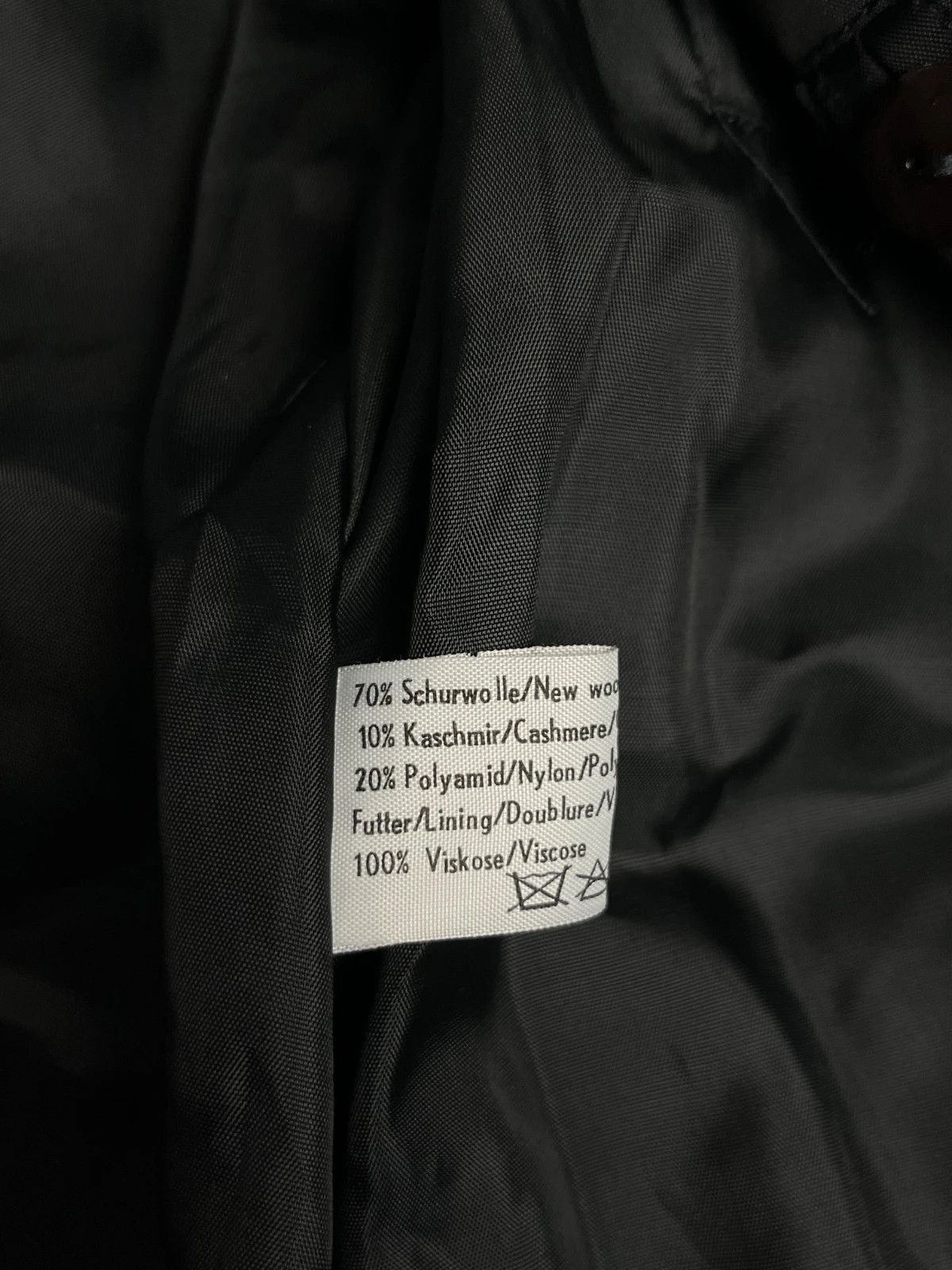 Vintage Vintage Avant Garde Black Wool Cashmere Coat Old Money Size US XL / EU 56 / 4 - 7 Thumbnail