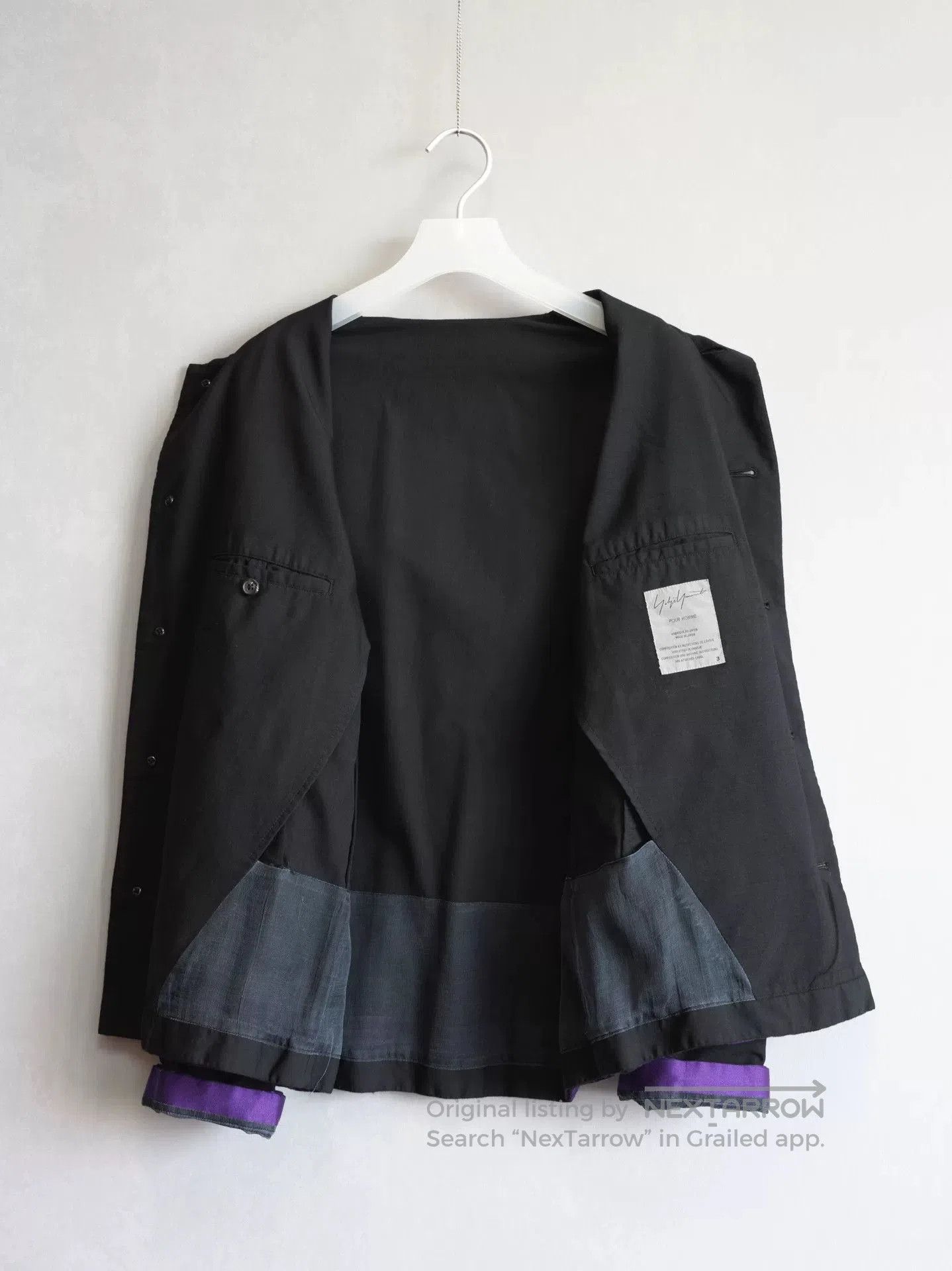 Yohji Yamamoto Yohji Yamamoto Silk Stripe Jacket. Size US L / EU 52-54 / 3 - 7 Thumbnail