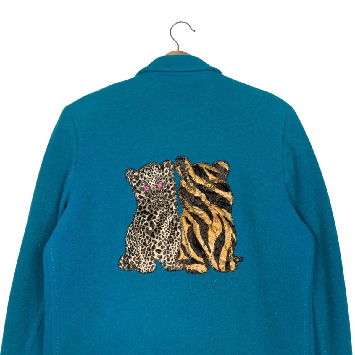 Karl Kani KARL KANI Leopard & Tiger Logo Wool Coat Jacket #2034-C88 Size ONE SIZE - 2 Thumbnail