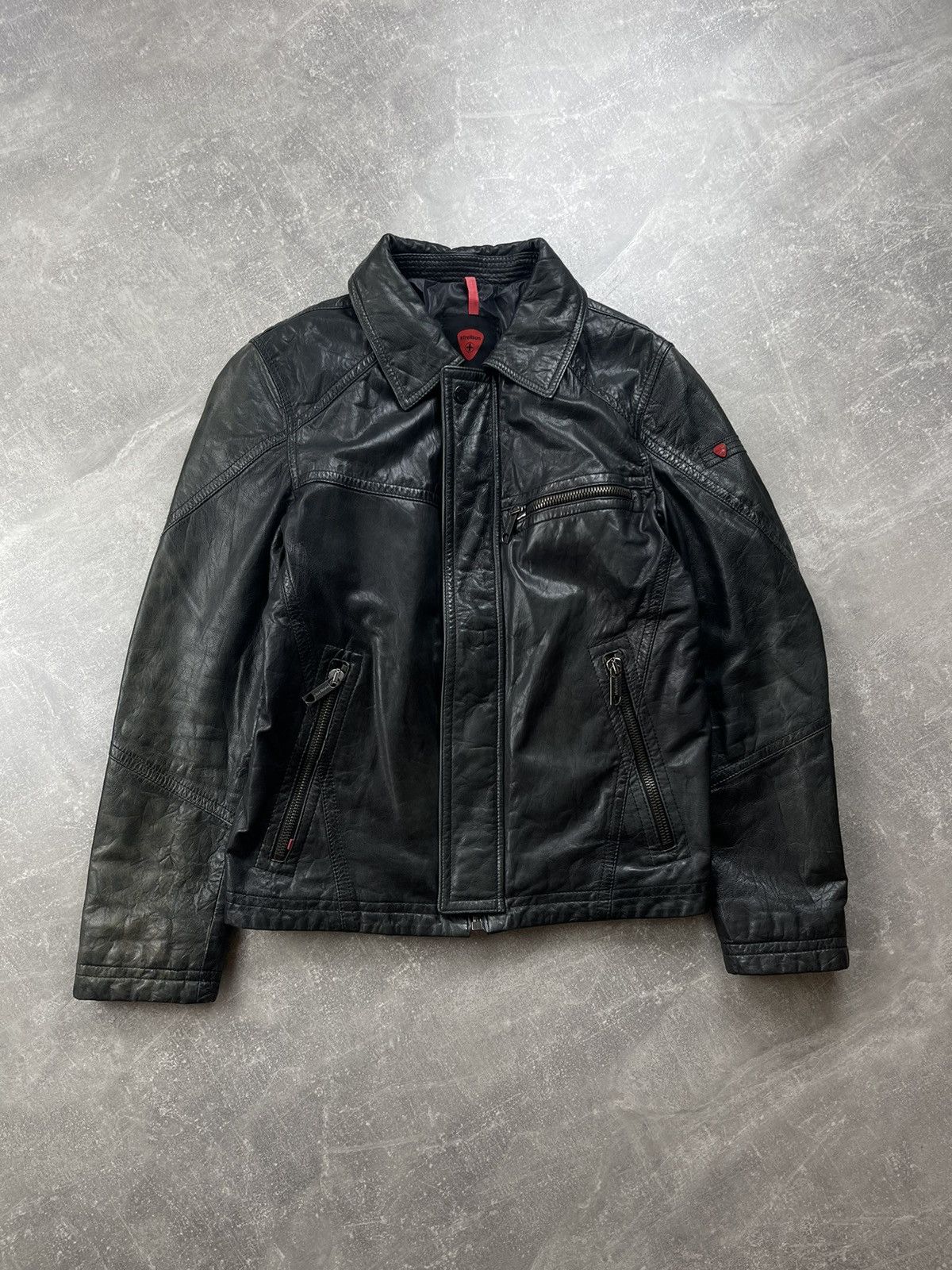 Genuine Leather × Strellson Strellson Leather Zip Biker Goal Nappa Taylor Swiss Jacket Size US S / EU 44-46 / 1 - 2 Thumbnail