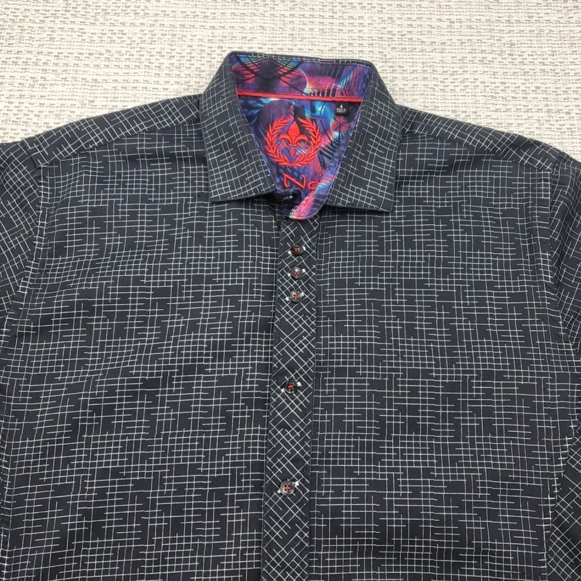 Au Noir VINTAGEAu Noir Roll Flip Cuff Dress Casual Shirt Mens 4 Large Button Up Mercerized Size US S / EU 44-46 / 1 - 4 Thumbnail