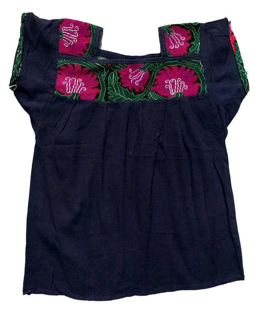 Designer Pre Owned Marine Blue Hand Made Embroidered Blouse L Size L / US 10 / IT 46 - 2 Thumbnail