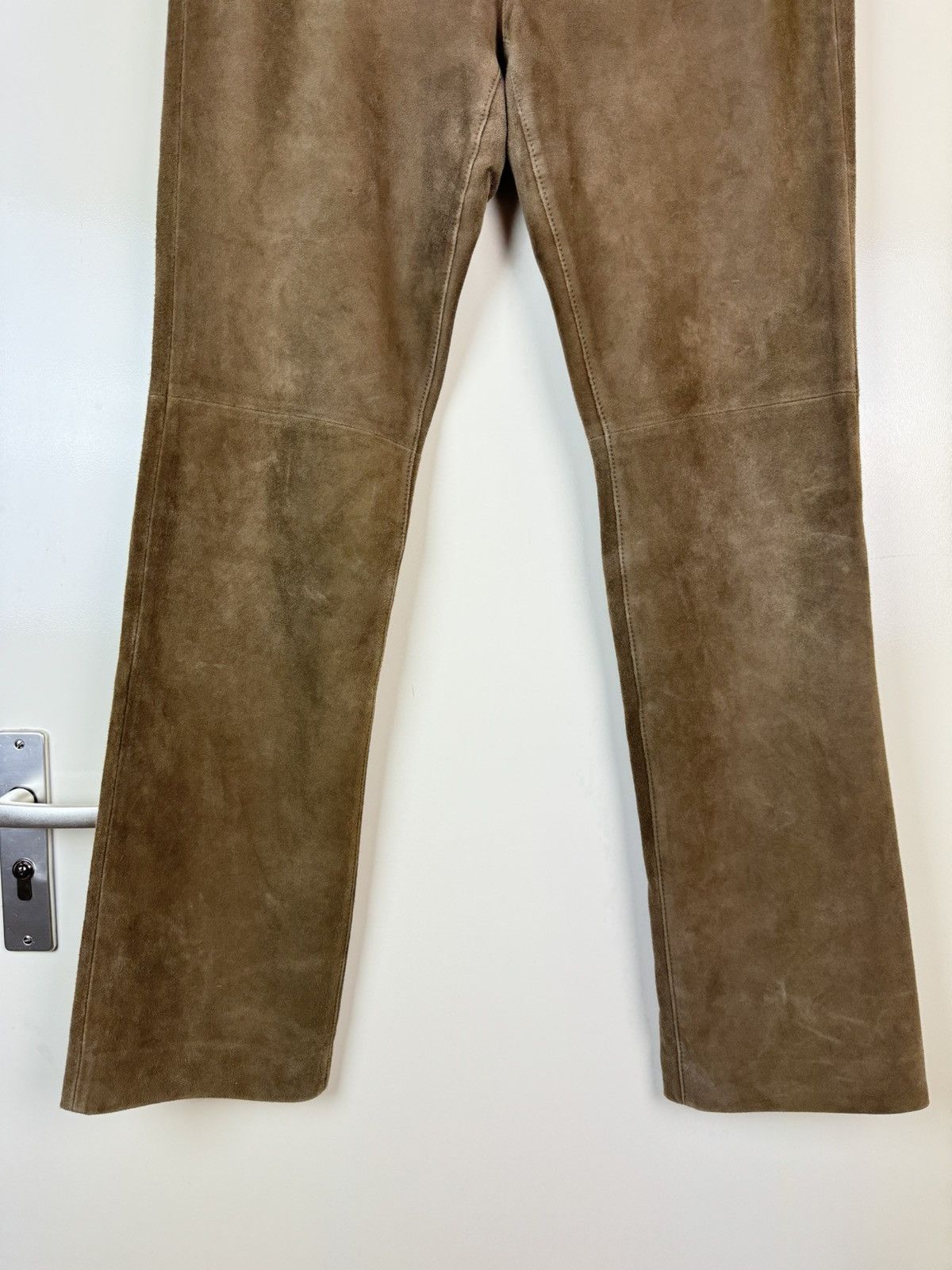 Lauren Ralph Lauren Ralph Lauren Suede Leather Brown Vtg Pants Trousers Cowboy Size 32" / US 10 / IT 46 - 2 Thumbnail