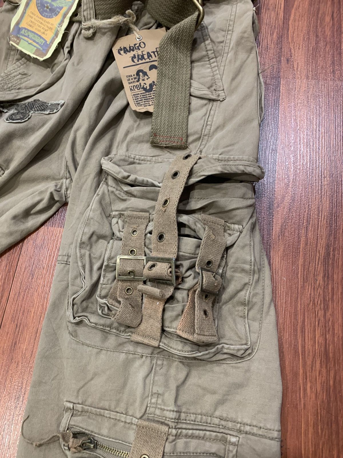 Japanese Brand Multipocket Cargo Creater Pants With Belt Size US 33 - 8 Thumbnail