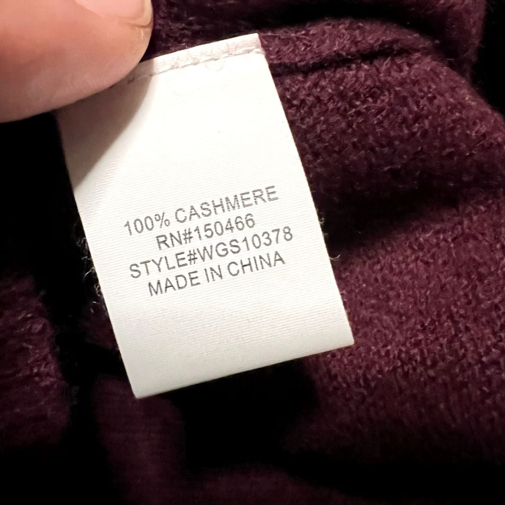Vintage 41 hawthorn Sweater Womens Large Maroon Cashmere Pullover Ling Sleeve Size L / US 10 / IT 46 - 7 Thumbnail