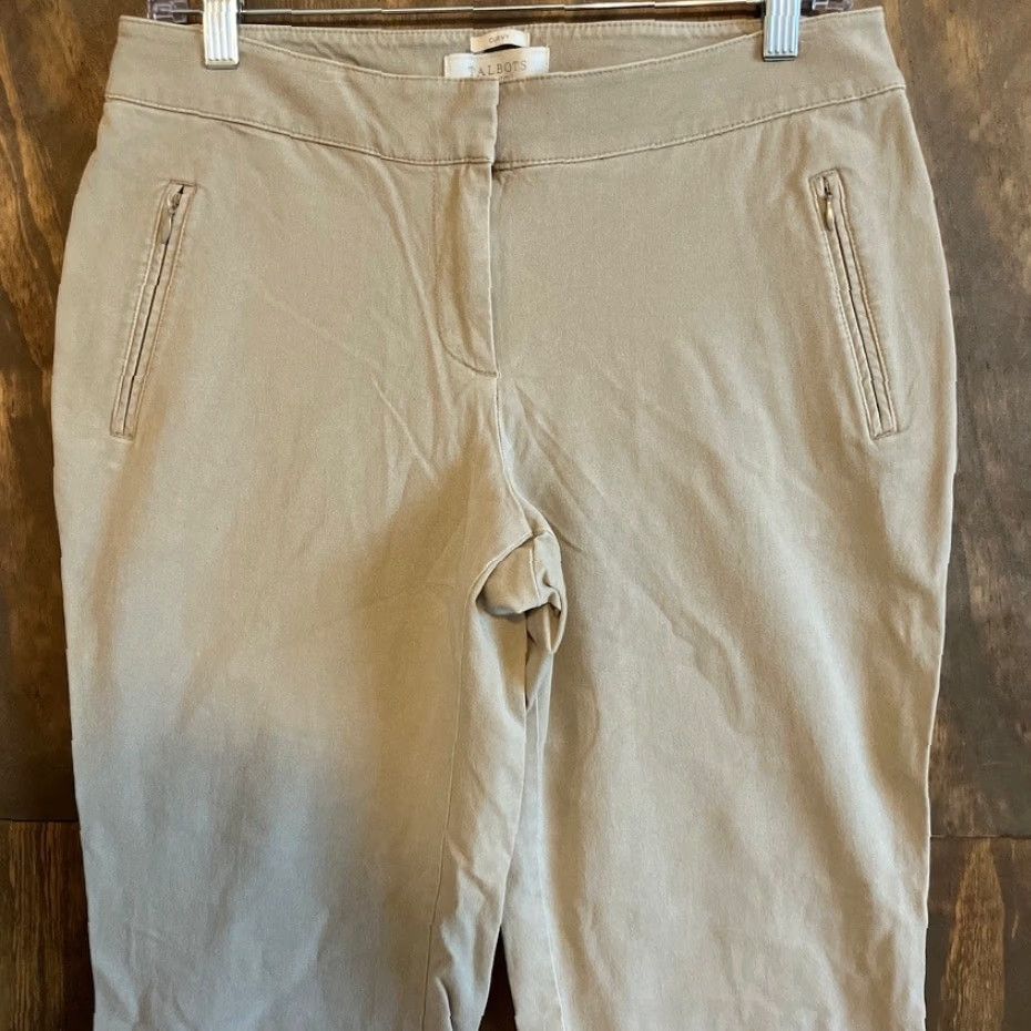 Talbots Talbots Pants Tan Curvy Petite Mid Rise Straight Ankle Stretch 8P Womens Pants 8P Tan Straight Ankle Stretch Petite Mid Rise Casual Workwear/Formal Size 30" / US 8 / IT 44 - 2 Thumbnail