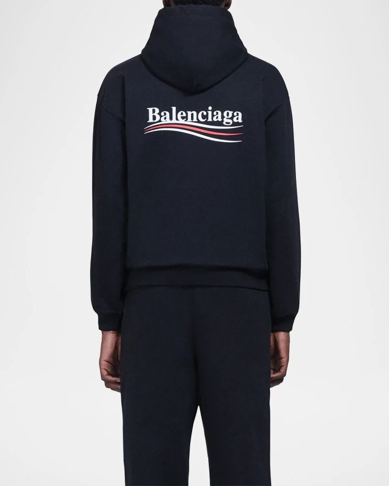 Balenciaga o1srvl11e0325 Political Campaign Hoodie Medium Fit in Black Size US L / EU 52-54 / 3 - 4 Thumbnail