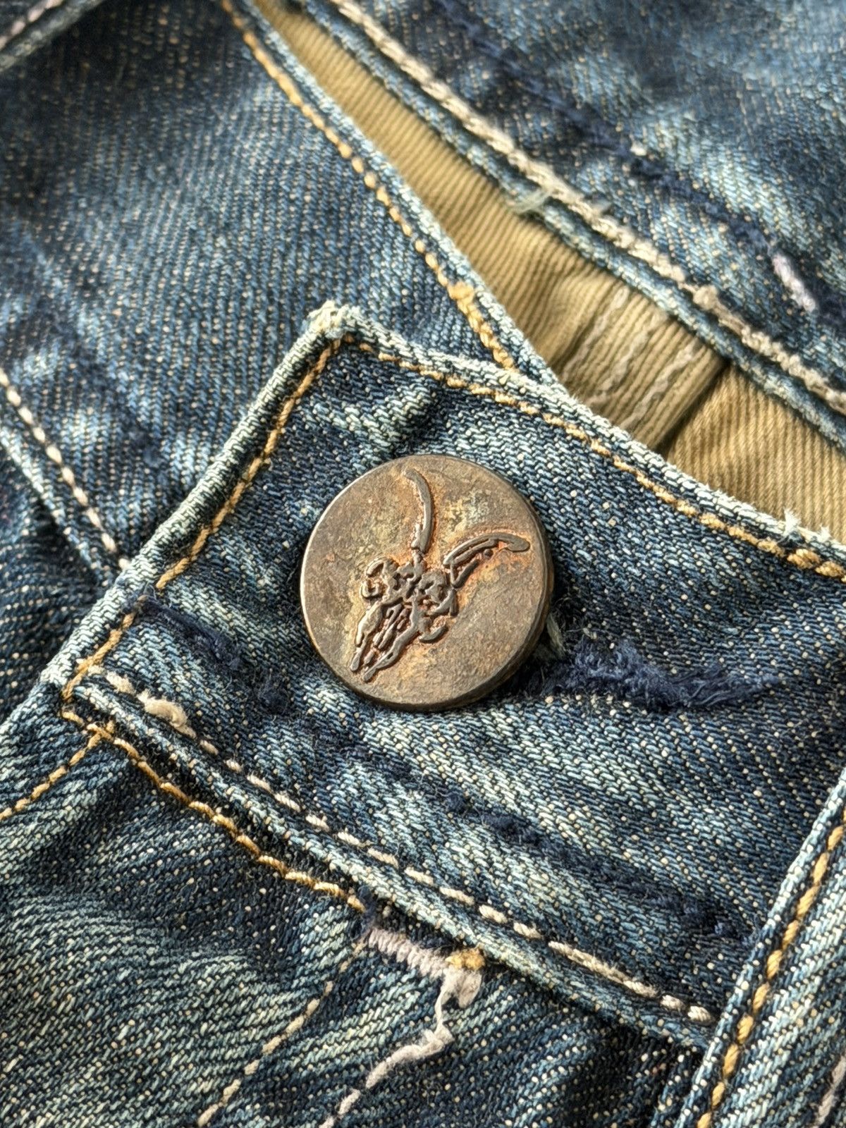 Allsaints Allsaints Spitalfields Japan Denim Opium Swag Y2K Shorts Size US 31 - 11 Thumbnail