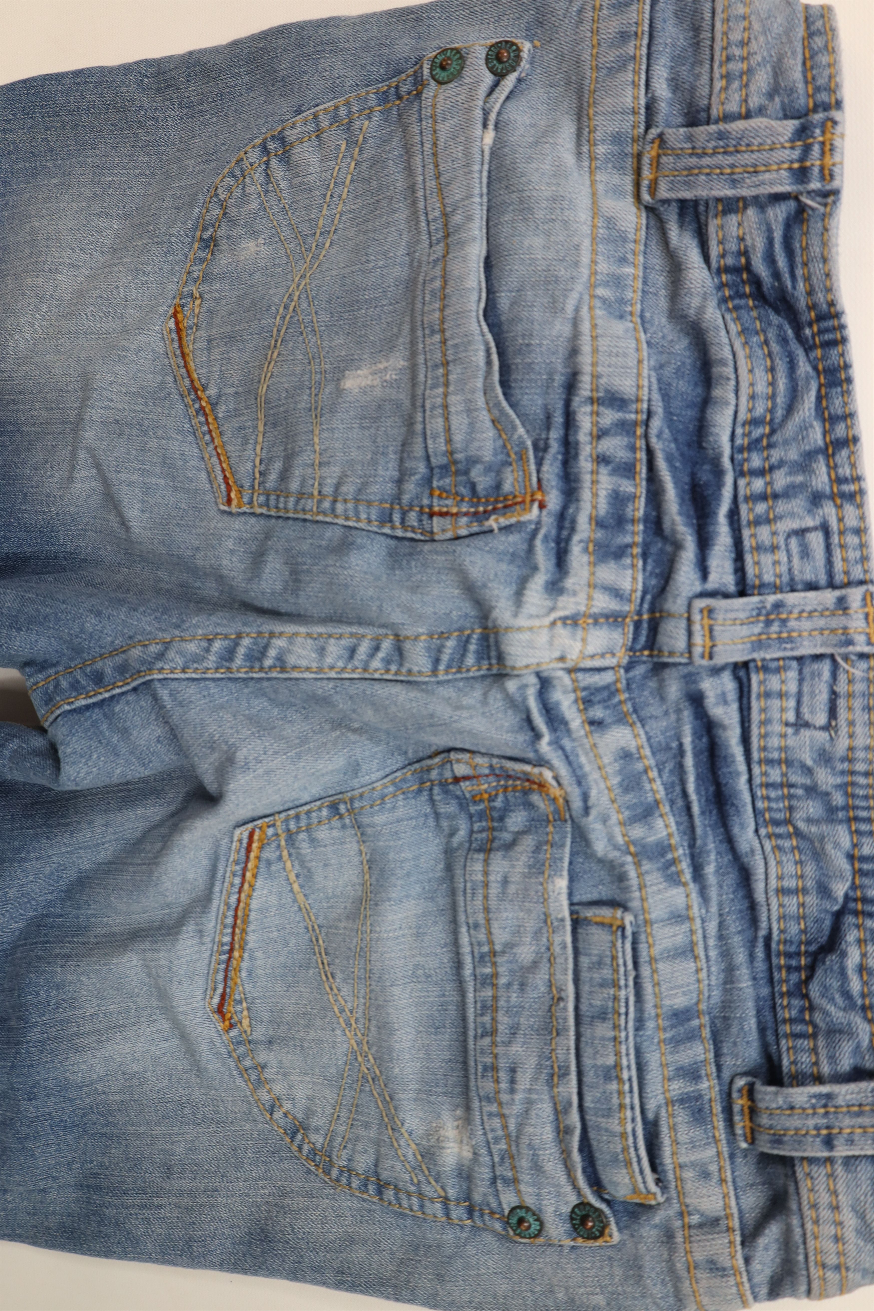 Aeropostale × Vintage Vintage Y2K Aeropostale Babydoll Flared Denim Jeans Size 32" / US 10 / IT 46 - 15 Thumbnail