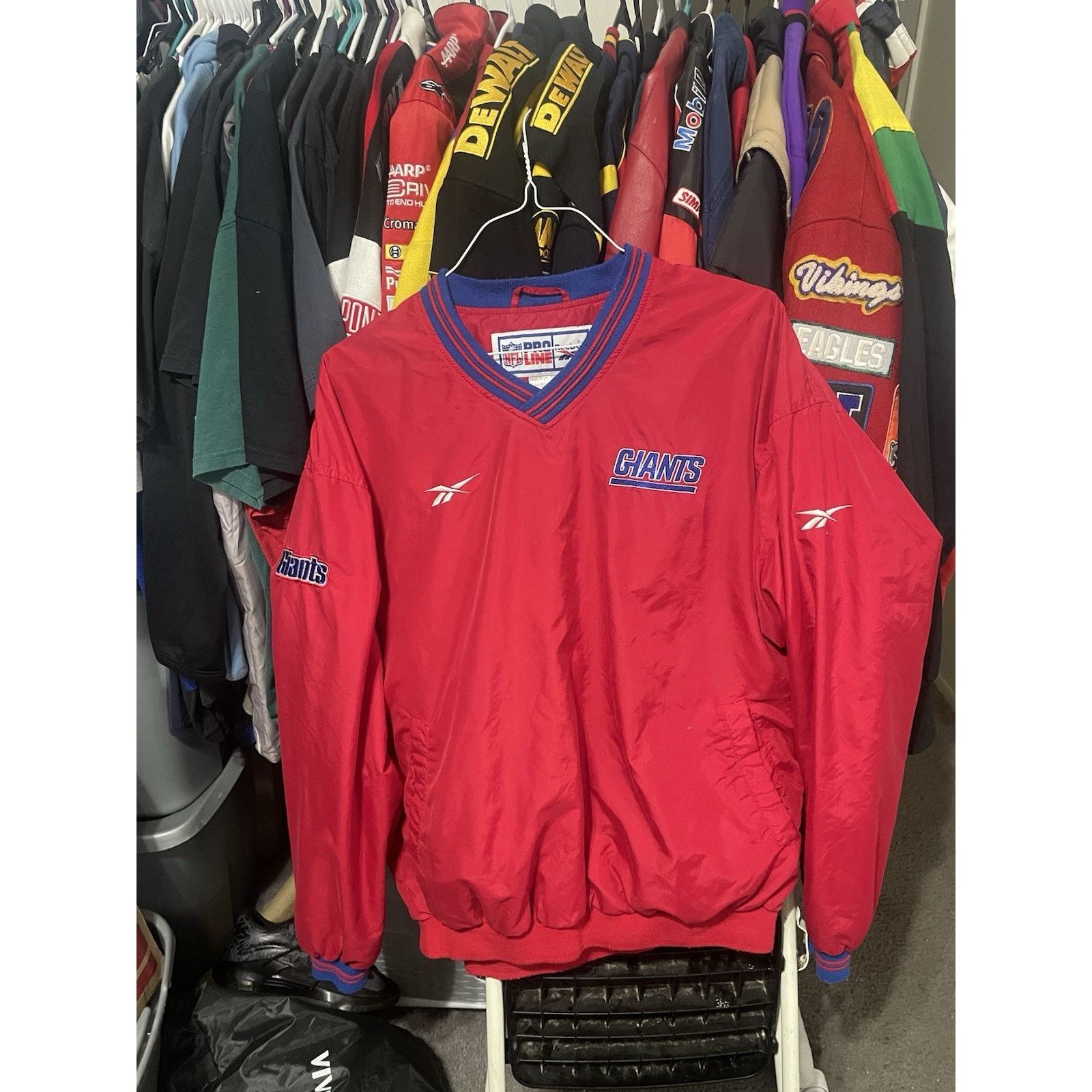 Reebok Size L- VTG New York Giants 90s Reebok NFL Pullover Jacket Size US L / EU 52-54 / 3 - 1 Thumbnail