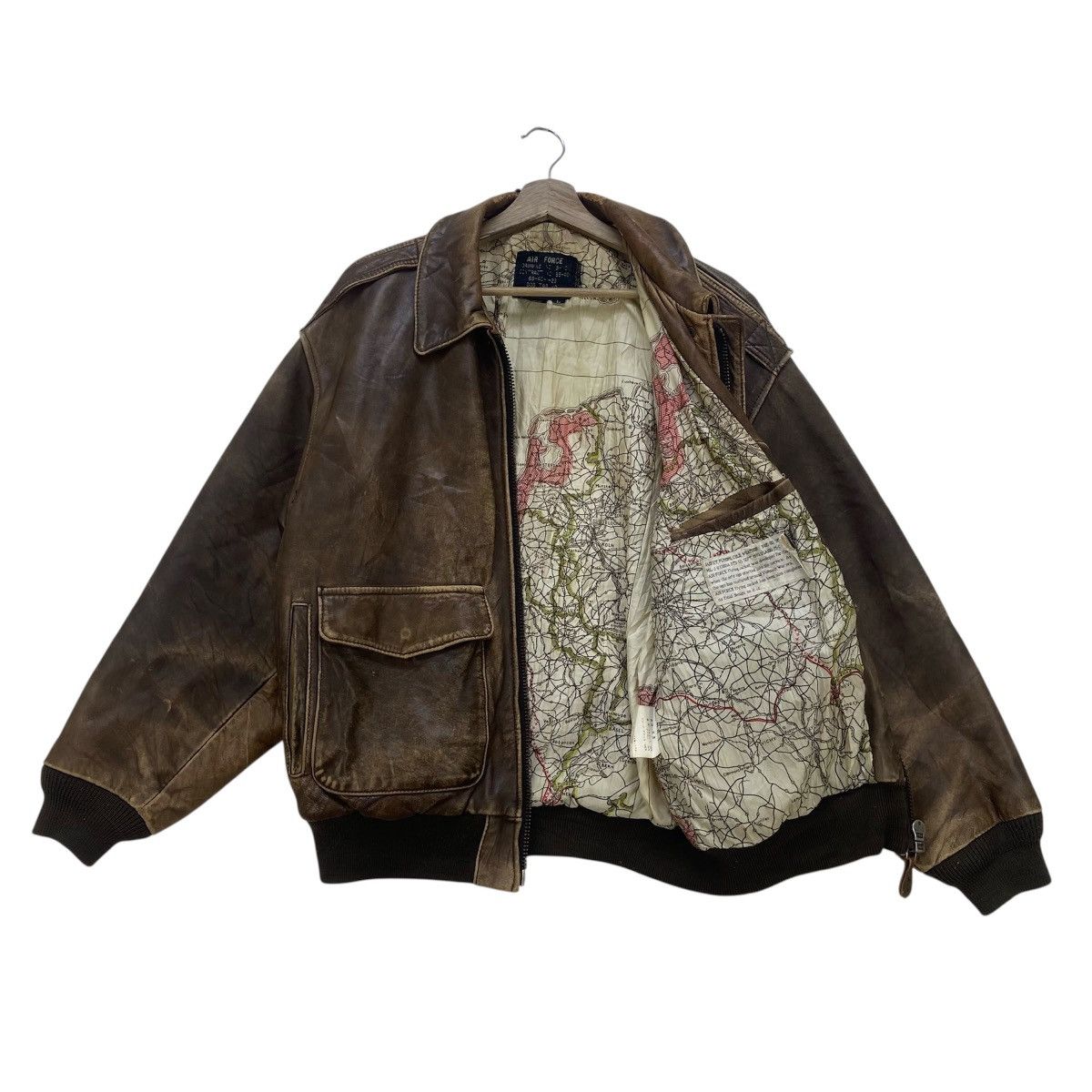 Vintage Vintage Air Force A-2 Military Sheepskin Leather Jacket Size US M / EU 48-50 / 2 - 1 Thumbnail