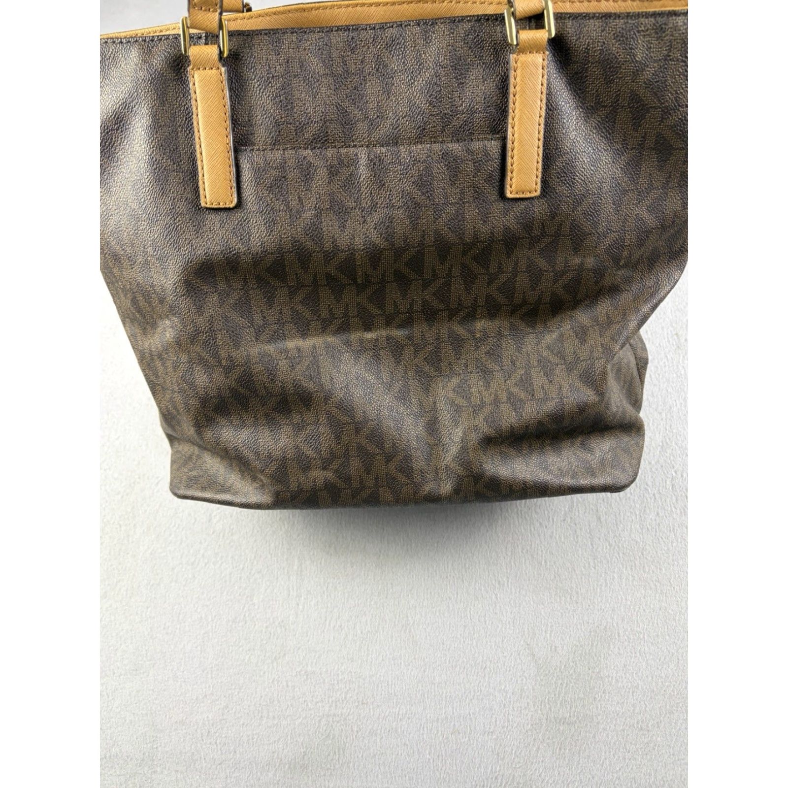 Michael Kors Michael Kors Tote Bag Brown Monogram Coated Canvas Logo Signature Large Size L / US 10 / IT 46 - 4 Thumbnail