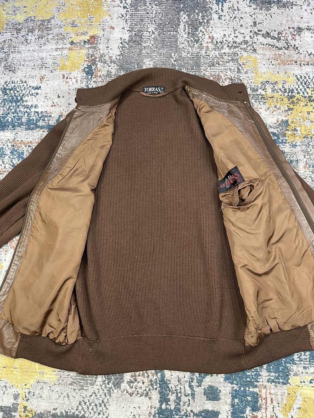 Torras Vintage Torras Spain Leather Switched Sweater Jackets Size US M / EU 48-50 / 2 - 8 Thumbnail