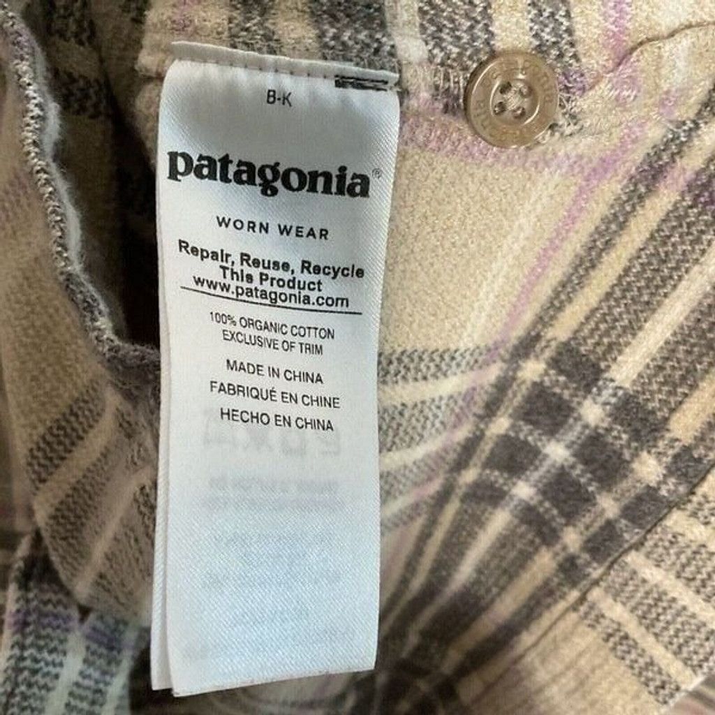 Patagonia Patagonia Tan Flannel Outdoor Fjord ButtonUp Women Shirt 14 Size XL / US 12-14 / IT 48-50 - 7 Thumbnail
