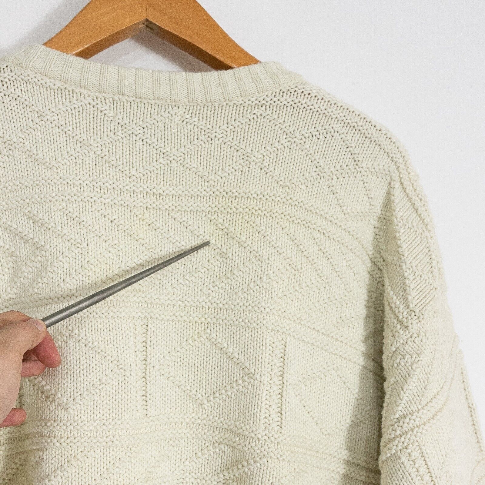 Vintage Vintage Christopher Hayes Textured Sweater L - Cotton Knit Size US L / EU 52-54 / 3 - 7 Thumbnail