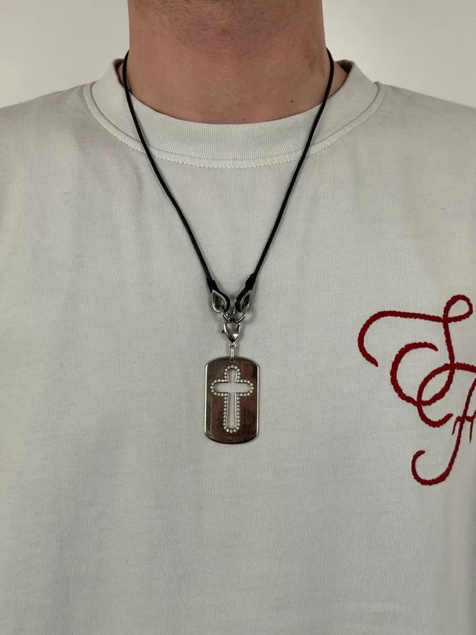 Dolce & Gabbana AW2005 Dolce & Gabbana Cross Dog Tag Necklace Size ONE SIZE - 2 Thumbnail