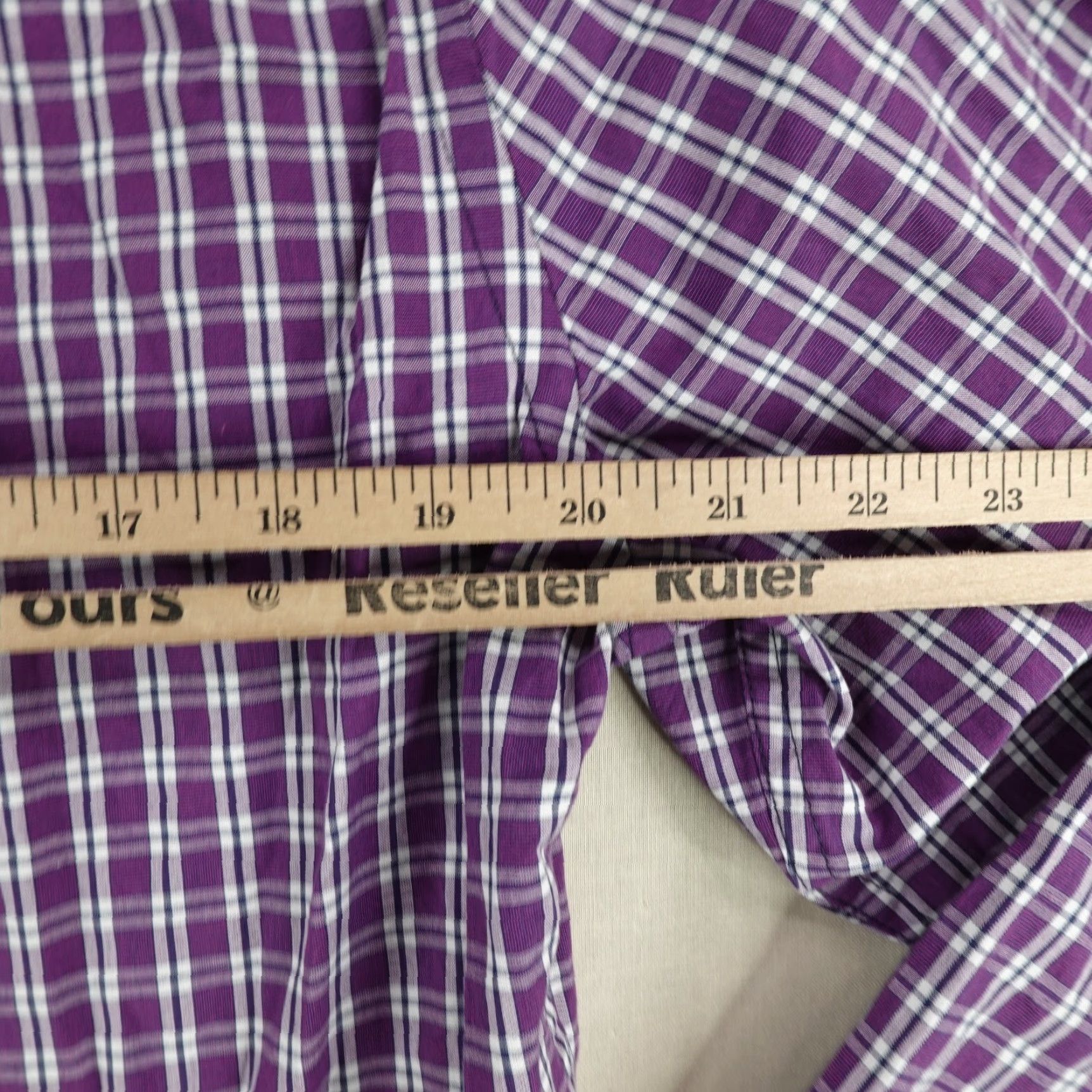 J.Crew VINTAGE J.CREW Men's Shirt Adult Medium Long Sleeve Cotton Plaid Button-Up Classic Purple Size US M / EU 48-50 / 2 - 7 Thumbnail