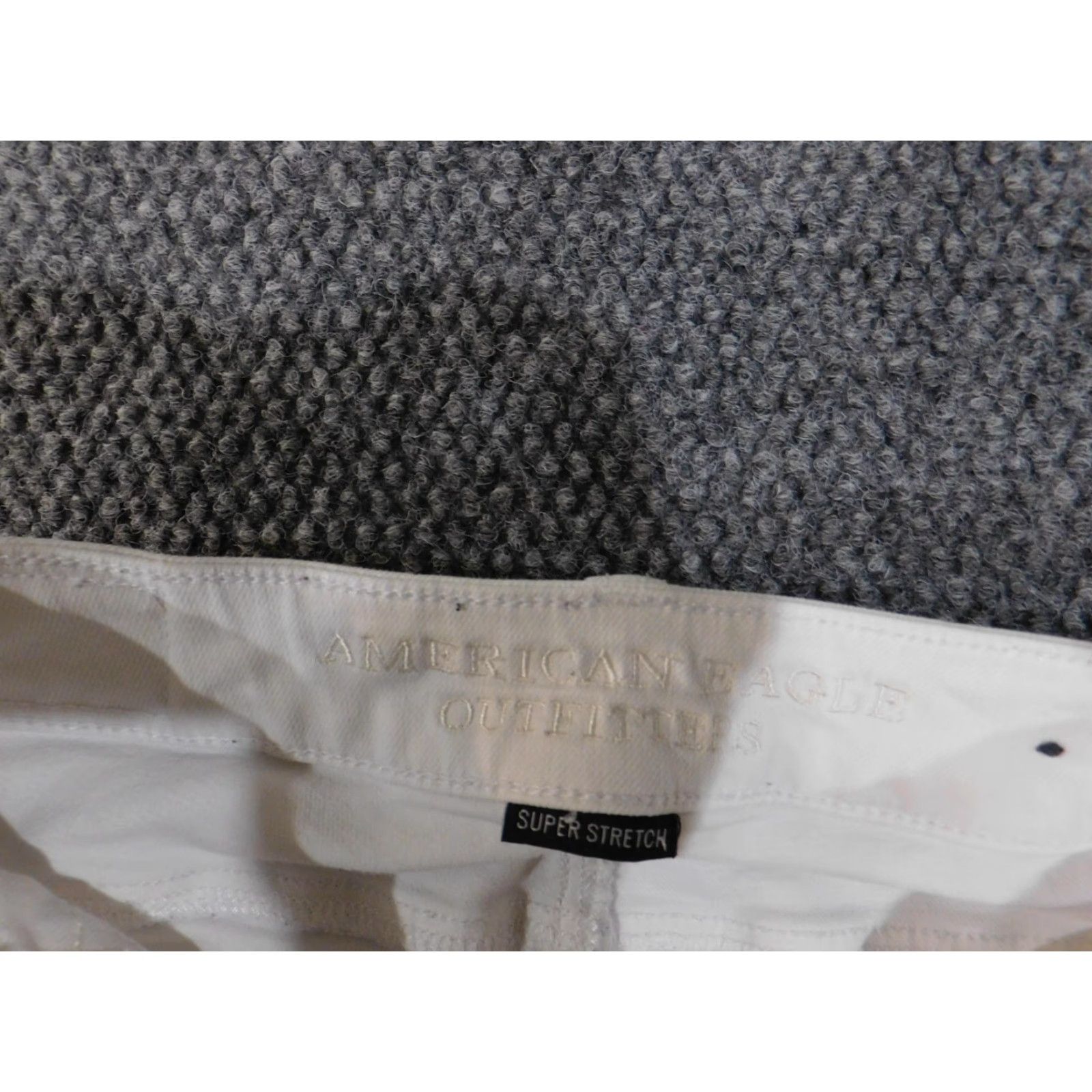 American Eagle Outfitters VINTAGE American Eagle Jegging Pants Womens 00 White Super Stretch Skinny Low Rise Denim Size 24" / US 00 / IT 34 - 4 Thumbnail