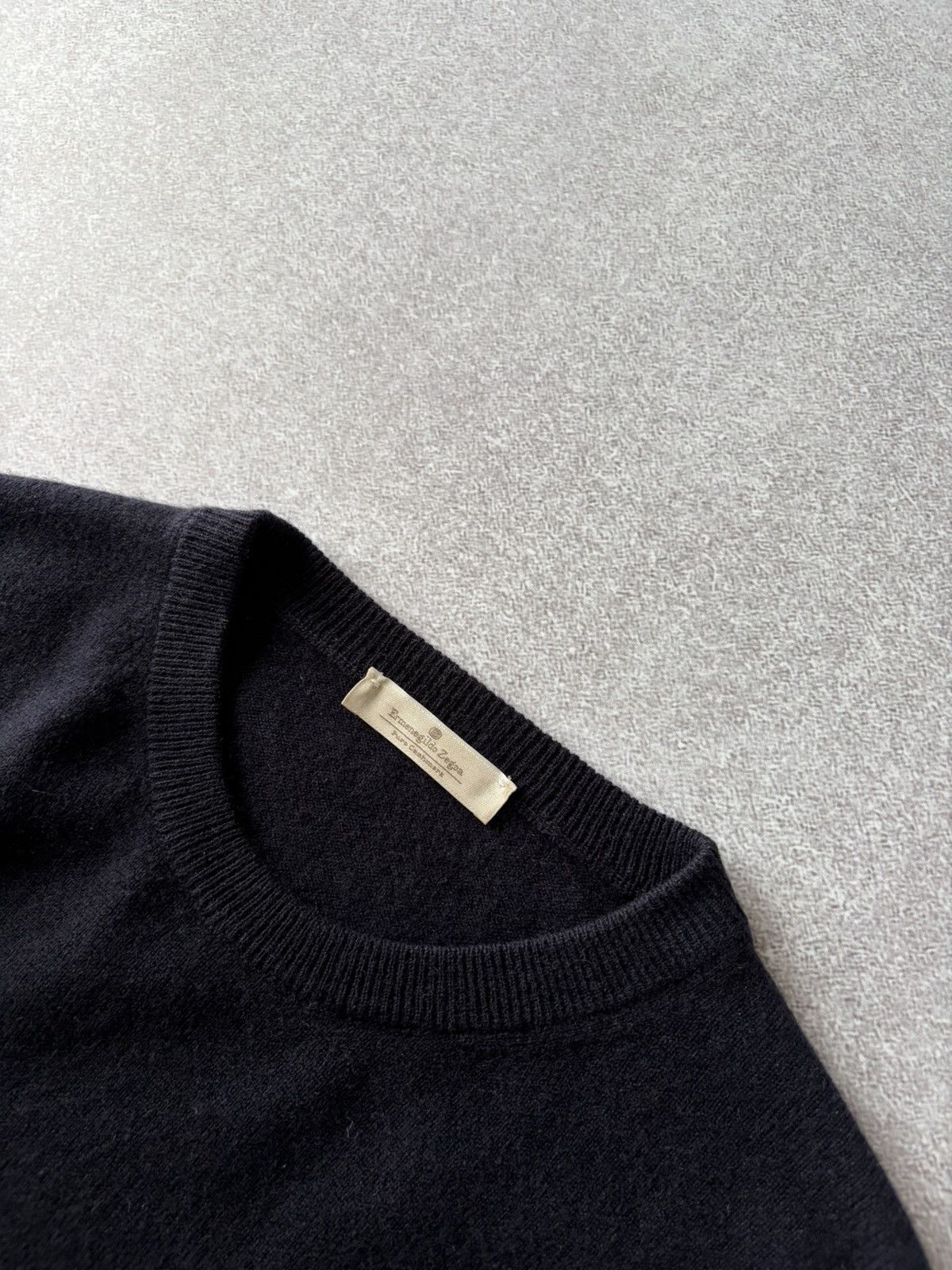 Ermenegildo Zegna Ermenegildo Zegna 100% Cashmere Sweater Navy Blue Crew Neck Size US L / EU 52-54 / 3 - 7 Thumbnail