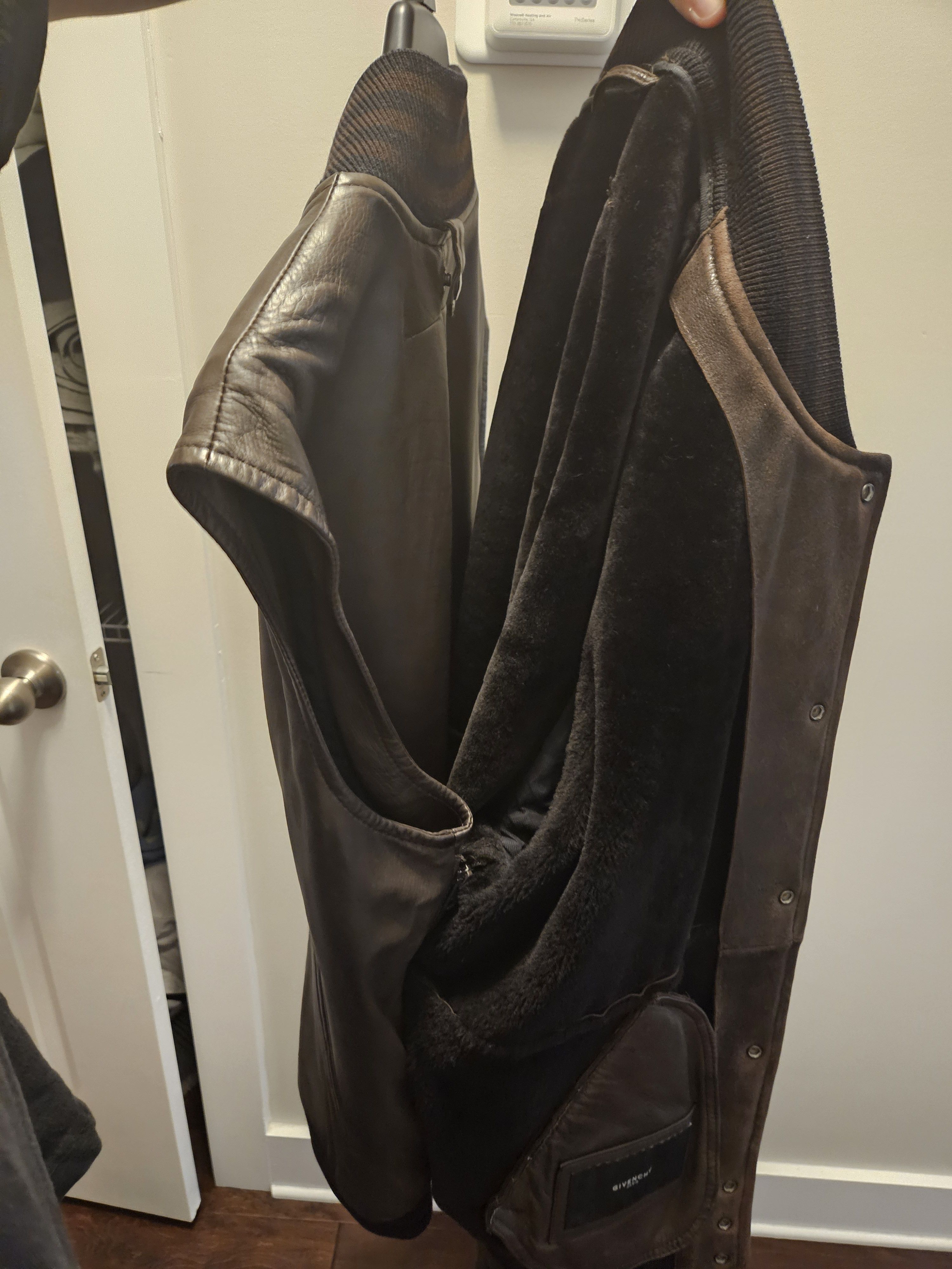 Givenchy Riccardo Tisci Lambskin Leather Bomber Vest Double Jacket Size US L / EU 52-54 / 3 - 10 Thumbnail