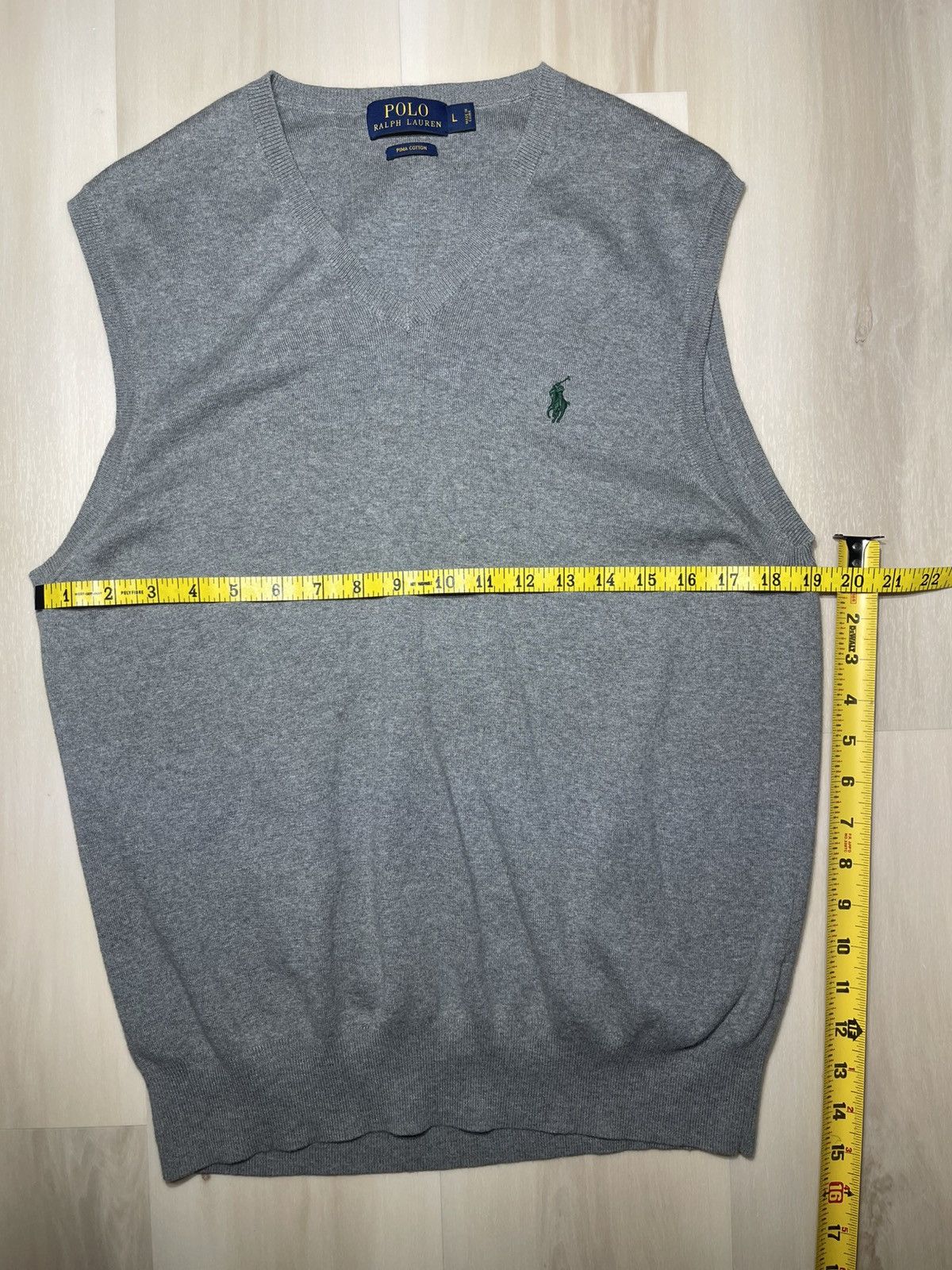 Polo Ralph Lauren Polo Ralph Lauren Gray Pima Cotton Pullover Sweater Golf Size US L / EU 52-54 / 3 - 6 Thumbnail