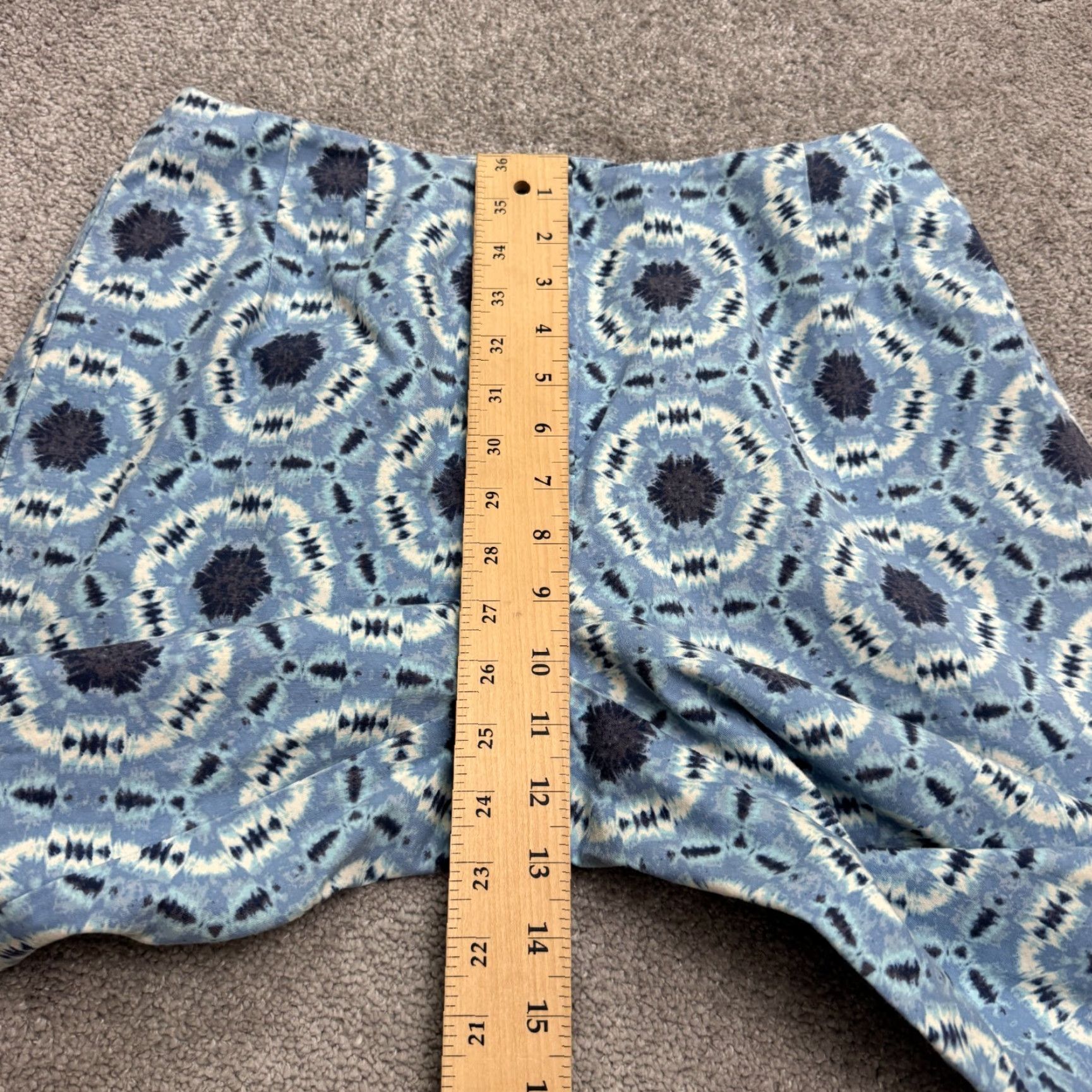 Talbots VINTAGE Talbots Y2K Tie Dye Capri Pants Womens 12WP High Rise Blue 90s Classic Size 30" / US 8 / IT 44 - 6 Thumbnail