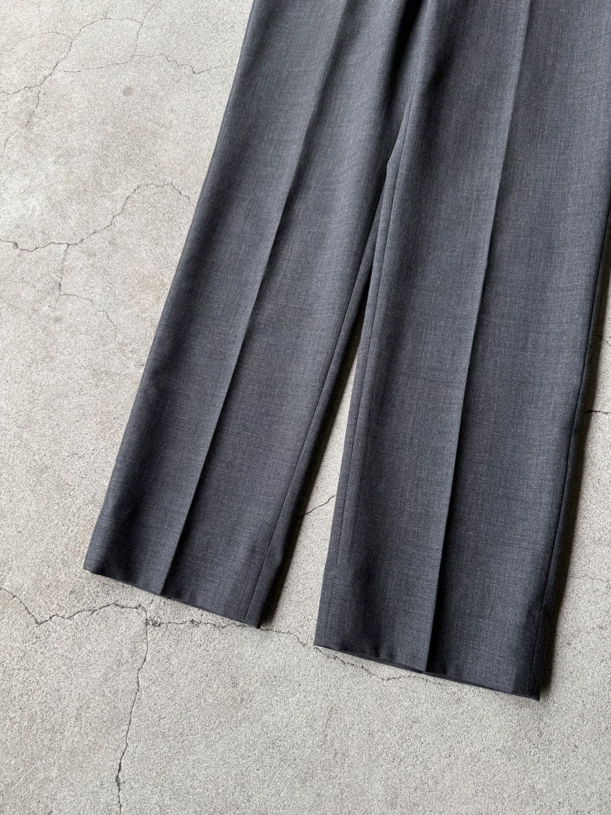 Helmut Lang 90s HELMUT LANG Archive Dark Gray Wool Slacks Size US 27 - 5 Thumbnail