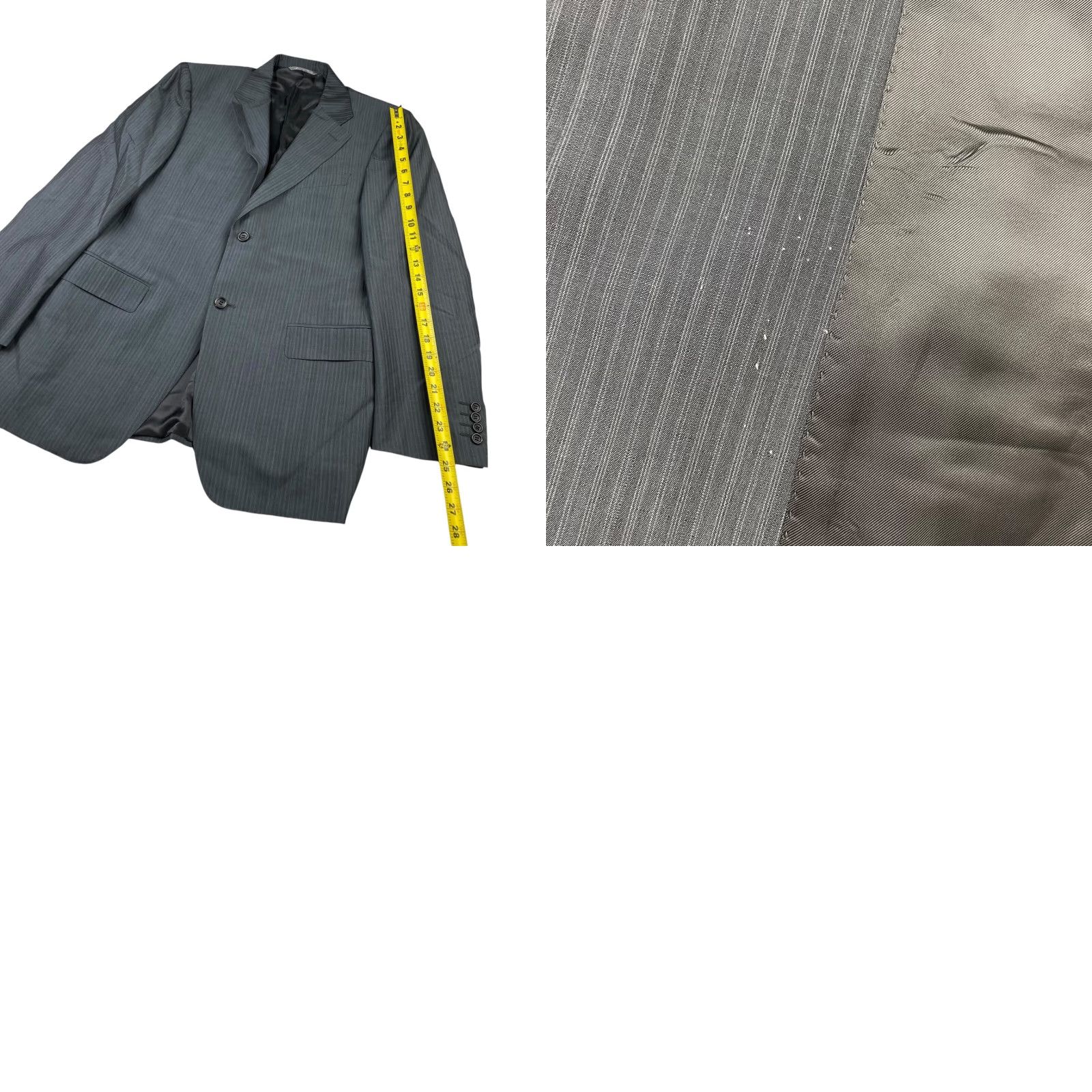 Canali NEW Canali Men's Blazer Wool/Mohair 2-Button Gray Iridescent Stripe Italy 40R Size 40R - 9 Thumbnail
