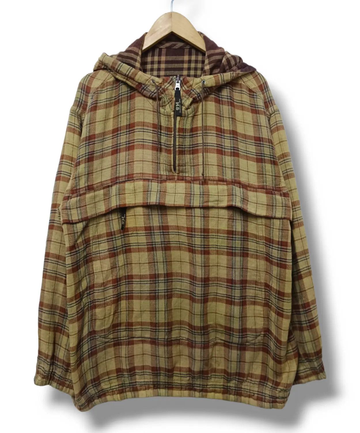 Vintage Vintage Issey Miyake Flannel Hoodie Jacket Size US L / EU 52-54 / 3 - 1 Thumbnail