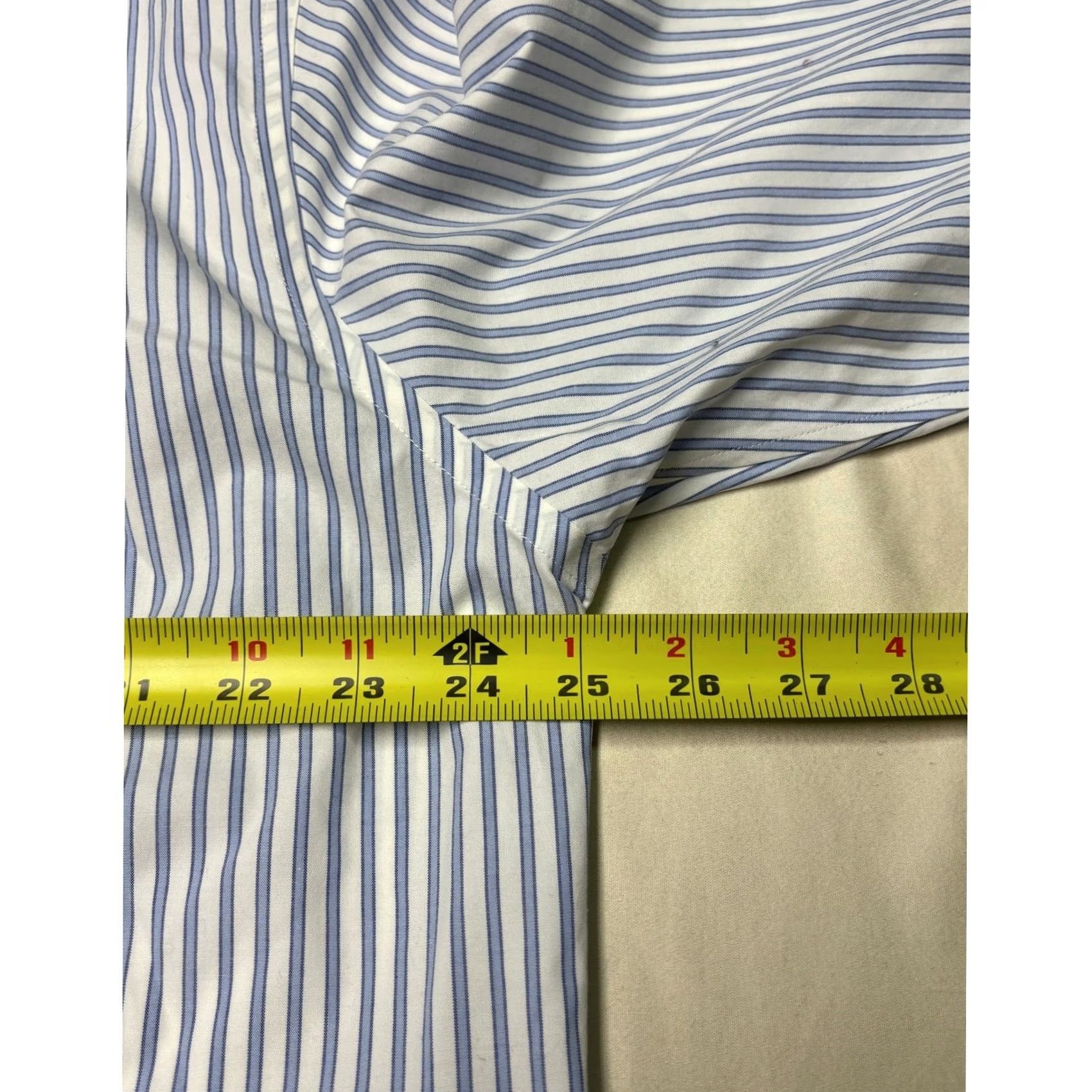 Brooks Brothers Brooks Brothers Mens Dress Shirt Striped Blue Regular Fit Non-Iron Supima Cotton Shirt 17-34 Button-Down Pocket Womens? Size US XL / EU 56 / 4 - 7 Thumbnail