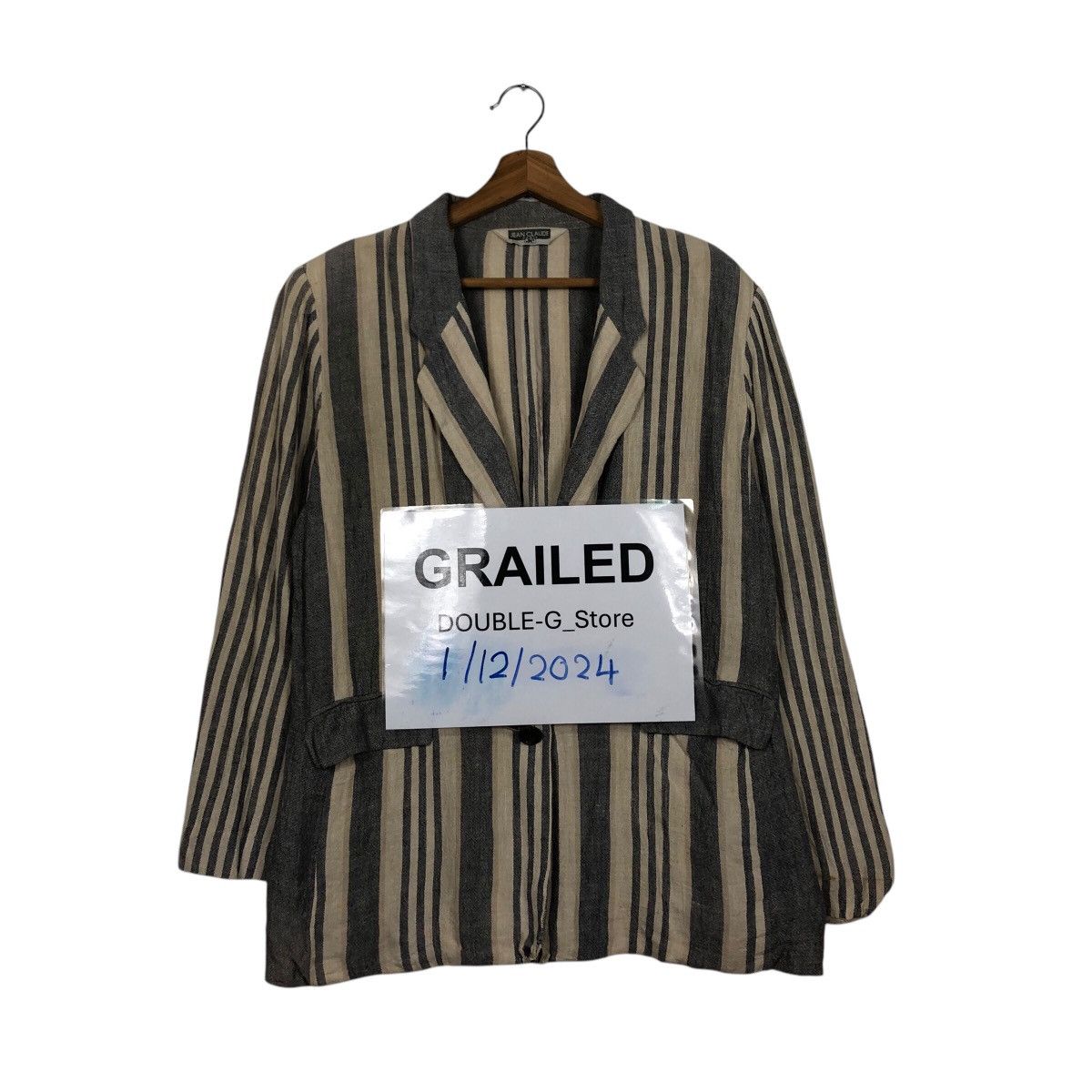 Japanese Brand 📌Vintage Hickory Chore Striped Jacket Jean Claude Paris Size US M / EU 48-50 / 2 - 1 Thumbnail