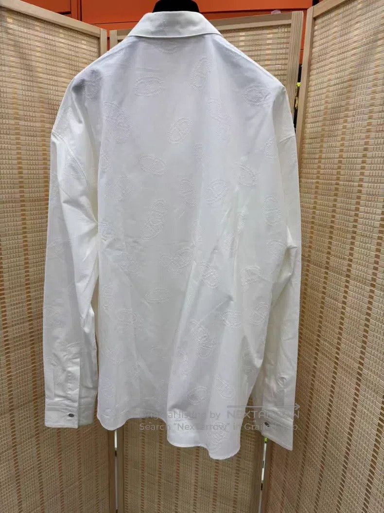 Hermes Hermes size 40 Pig Nose Full Print Embroidered Logo Shirt S Size US L / EU 52-54 / 3 - 2 Thumbnail
