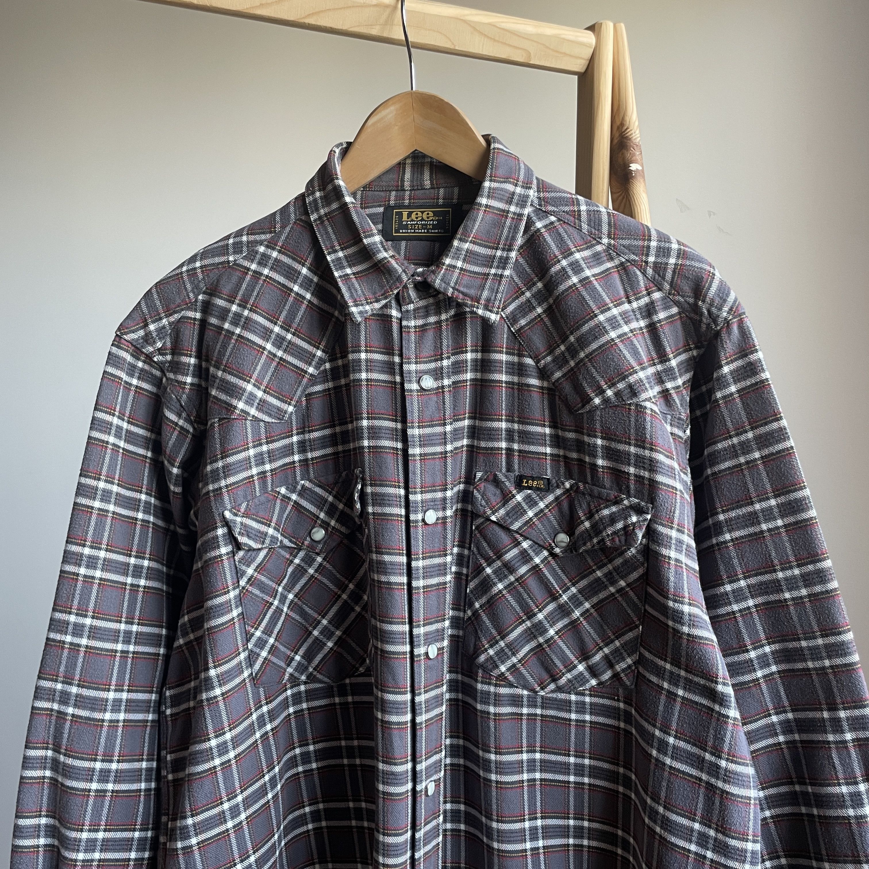 Lee Lee Vintage Checkered Western Heavy Flannel Shirt Size M Size US M / EU 48-50 / 2 - 3 Thumbnail
