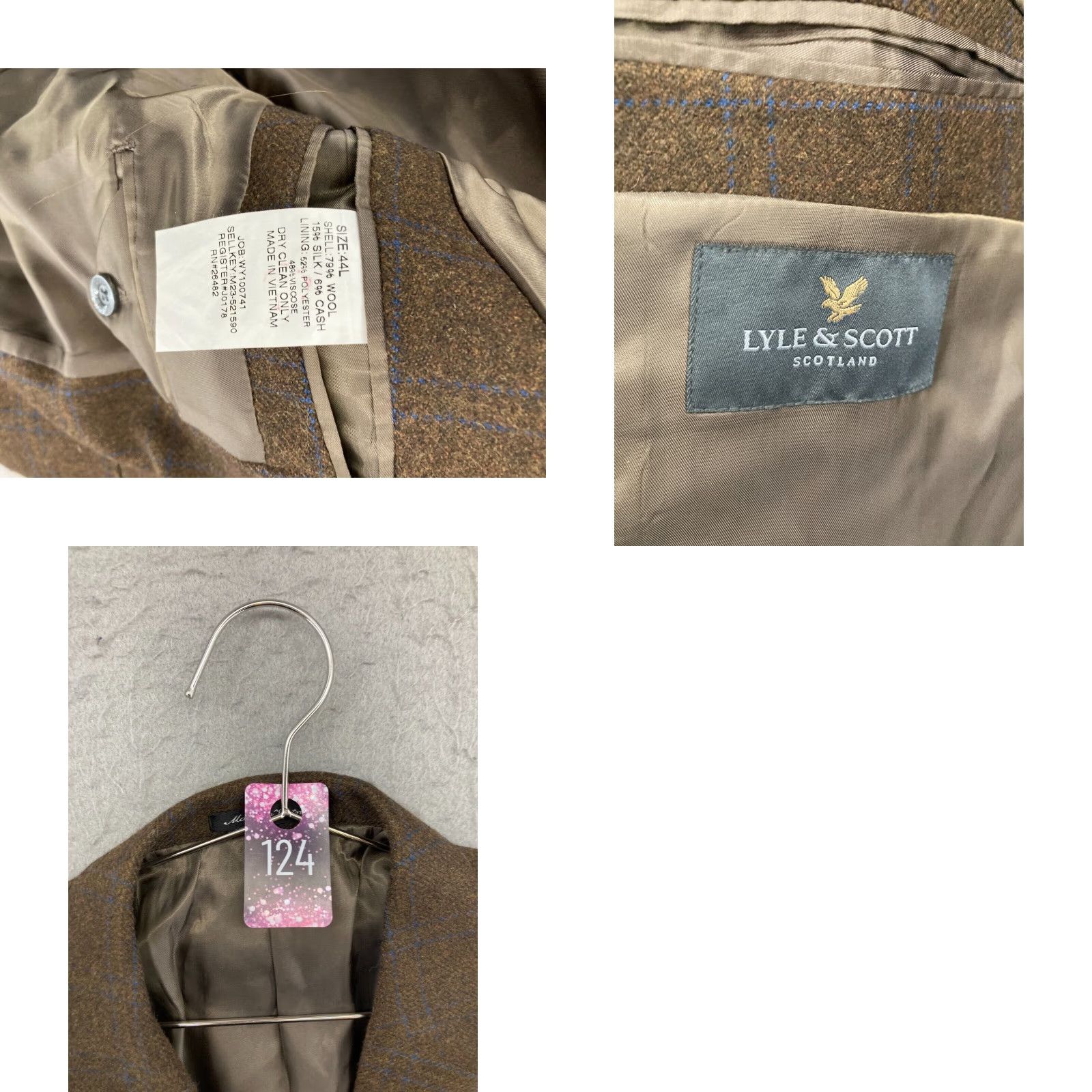 Vintage lyle and scott Sport Coat Mens 44L Silk Wool Cashmere Coat Size US S / EU 44-46 / 1 - 8 Thumbnail